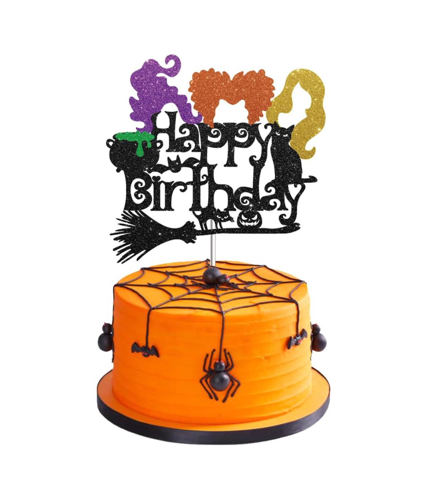 Hocus Pocus Birthday Cake Topper - Hocus Pocus Cake Decorations Hocus Pocus Cake Topper Halloween Cupcake Toppers Hocus Pocus Party Supplies Witch Baby Shower Decor Hocus Pocus Birthday Decorations - Buy Online on GoSupps.com