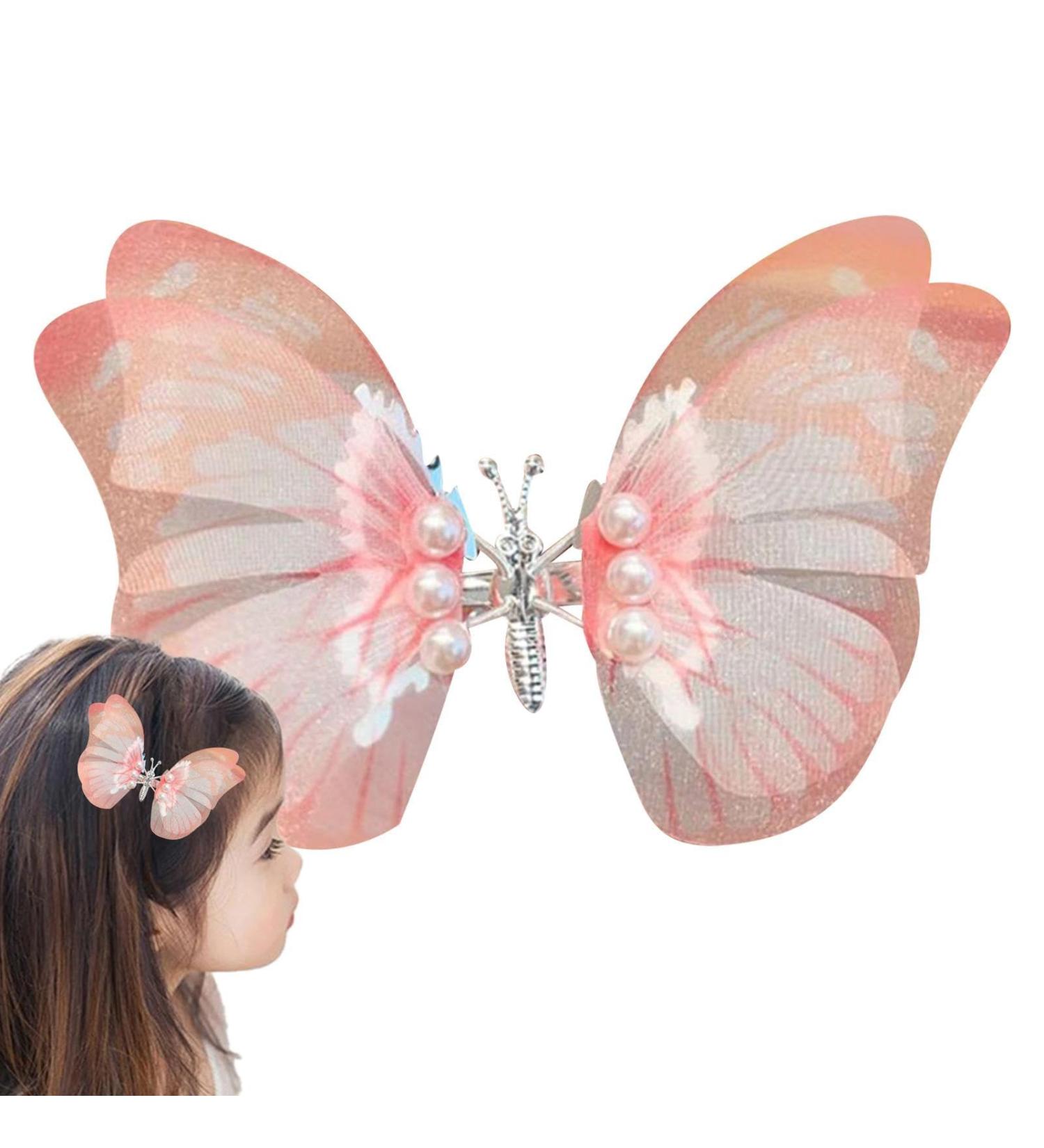 Butterflies Clips for Hair Moving 3D Hair Decor Cute Sparkly Clamps Pins Flying Butterflies with Shiny Rhinestone Women Girls Hair Accessories for Bride Weddings Fovolat Pink Hair Clip - Buy Online on GoSupps.com