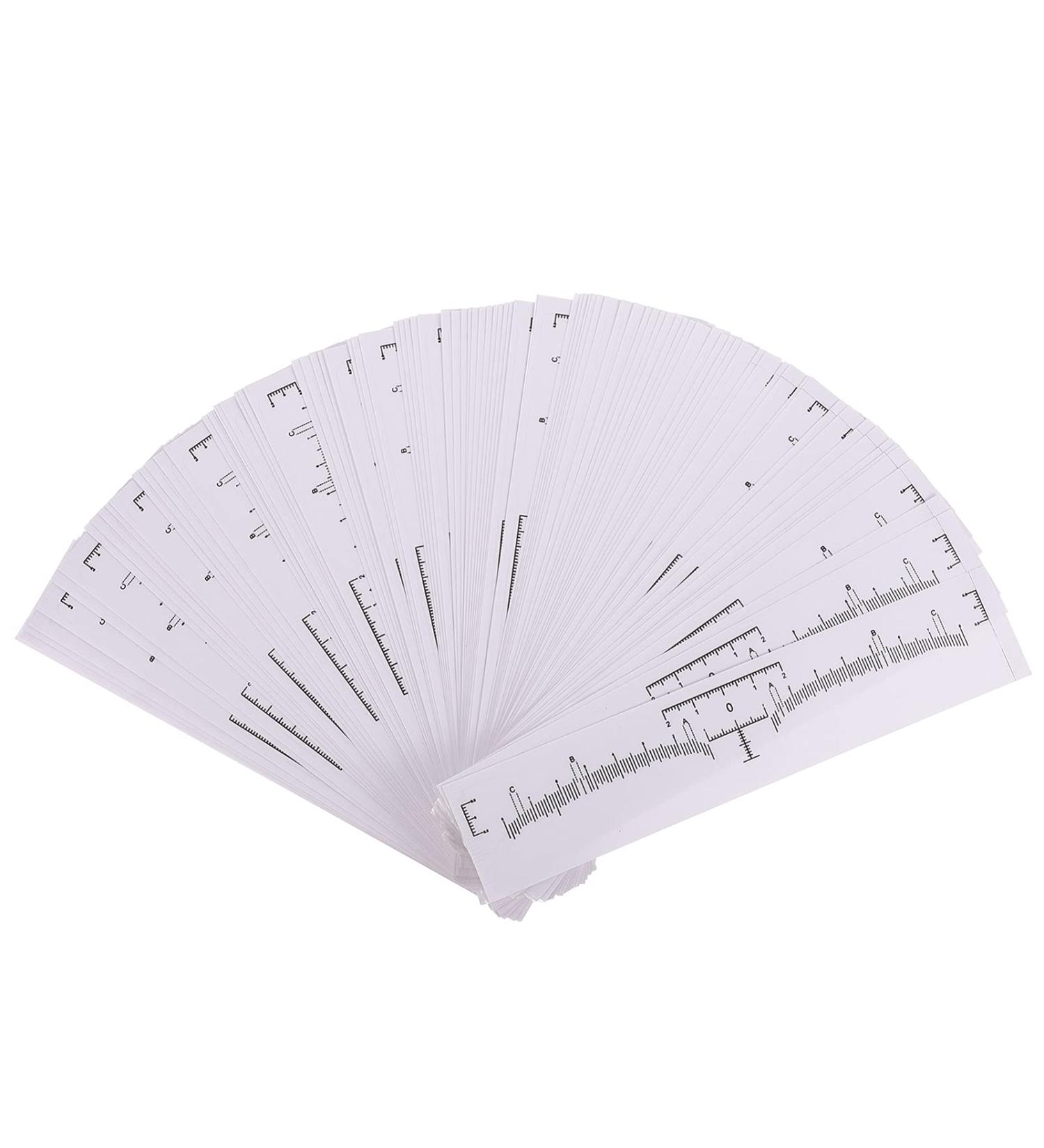 Baluue 100pcs Eyebrow Ruler White Eyebrow Shape Measurements Eyebrow Measurement Tool 18X2.2CM White - Buy Online on GoSupps.com