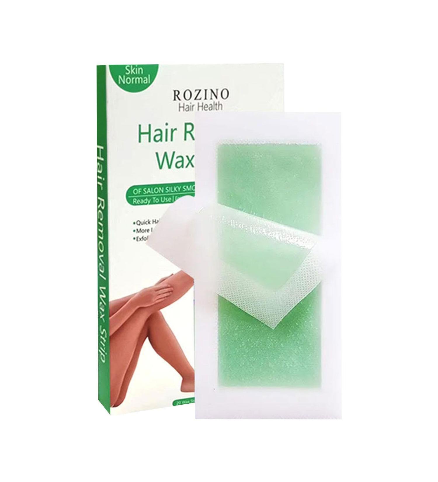Voihamy Natural Hair Removal Wax Strips - 20 Stripes for Body Legs Armpits & Face | Gentle & Effective Wax Paper - Buy Online on GoSupps.com