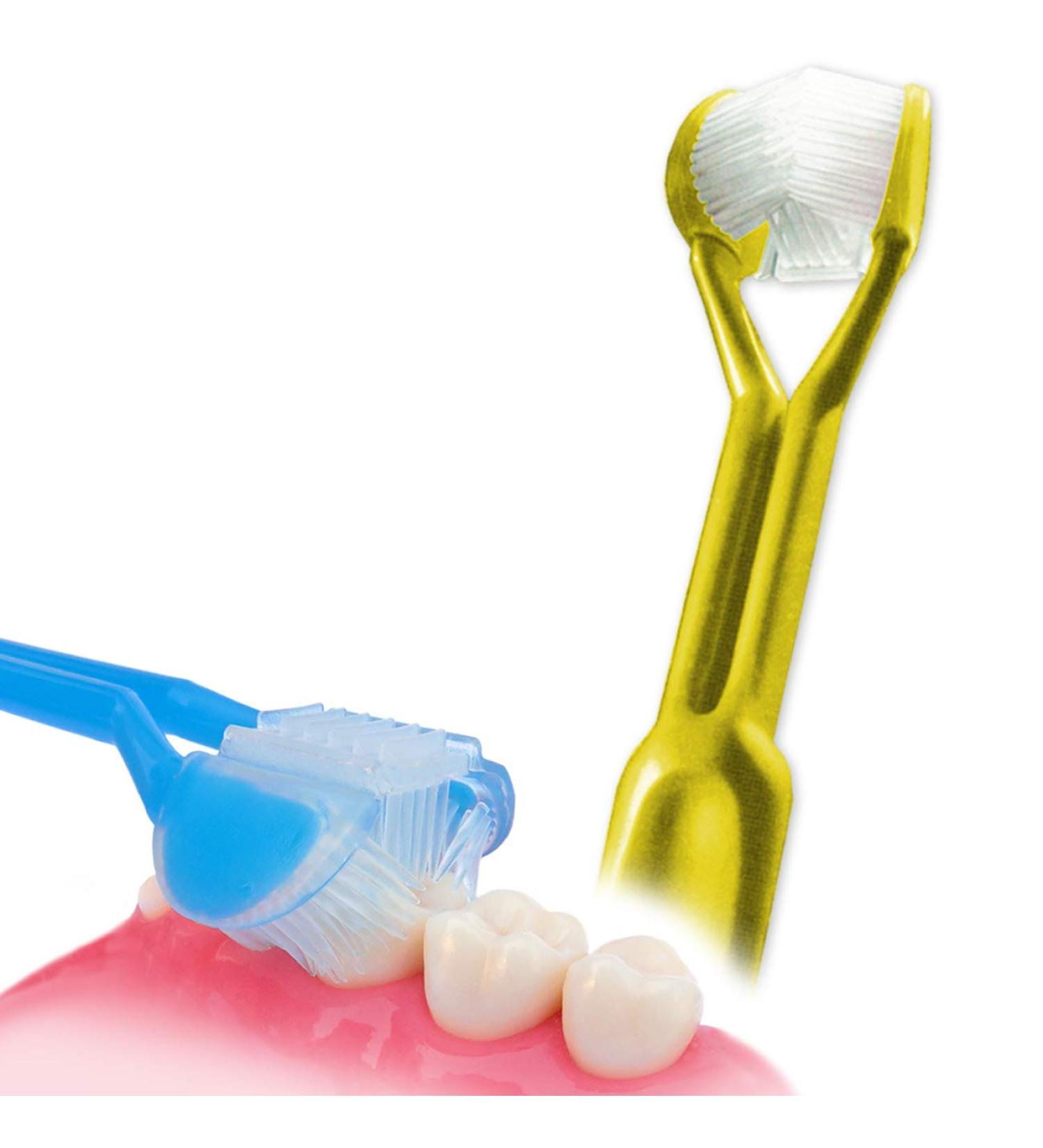 DentTrust 3-Sided Caregiver Toothbrush - Soft, Gentle Wrap-Around Design for Optimum Results - Made in the USA - Buy Online on GoSupps.com
