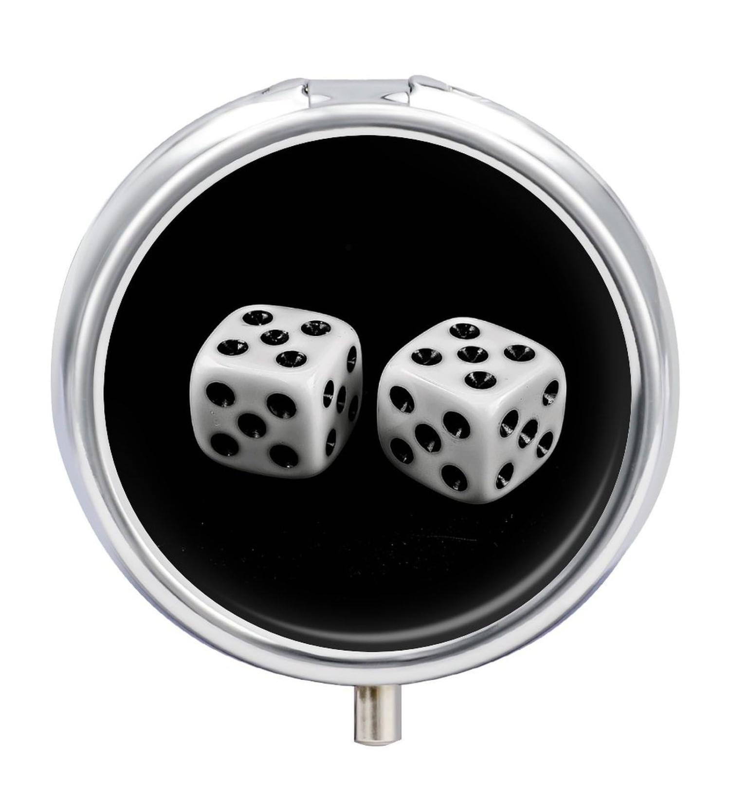 Travel Pill Box - 3 Compartment Pill Organizer with Dice Design for Purse & Pocket - Portable Medicine Case - Buy Online on GoSupps.com