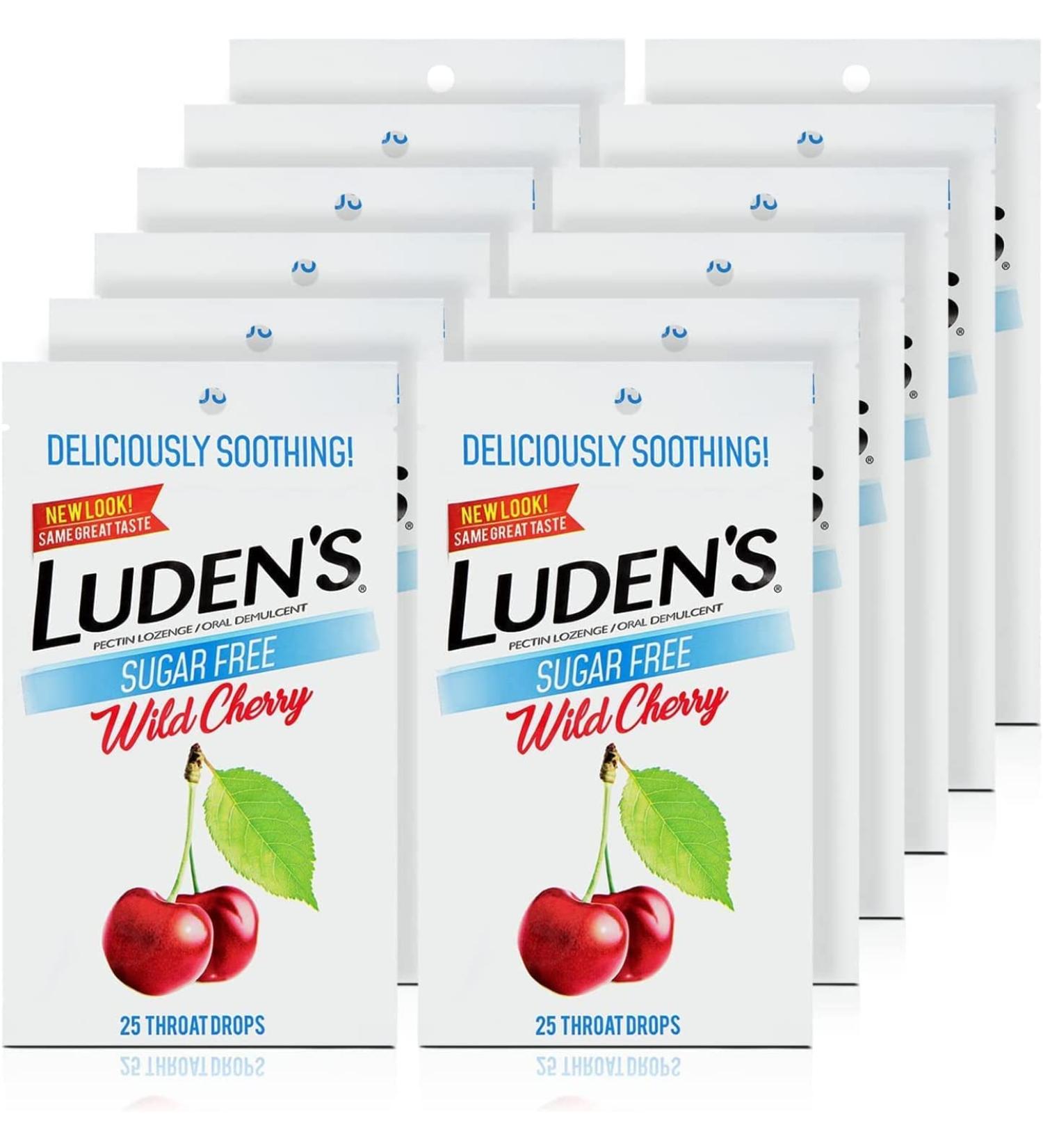 Ludens Sugar-Free Wild Cherry Drops - Soothing Throat Lozenges | Buy Online - Buy Online on GoSupps.com