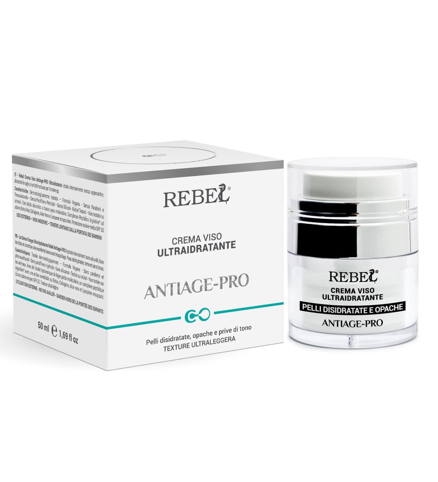  Licofarma Rebel Antiage Pro Ultra-Cydripping Anti-Aging Face Cream | Specific Anti-Wrinkle Cream for Dehydrated and Dull Skin | With Hyaluronic Acid and Peptides | Hydrating and Toning Effect | Jar - Buy Online on GoSupps.com