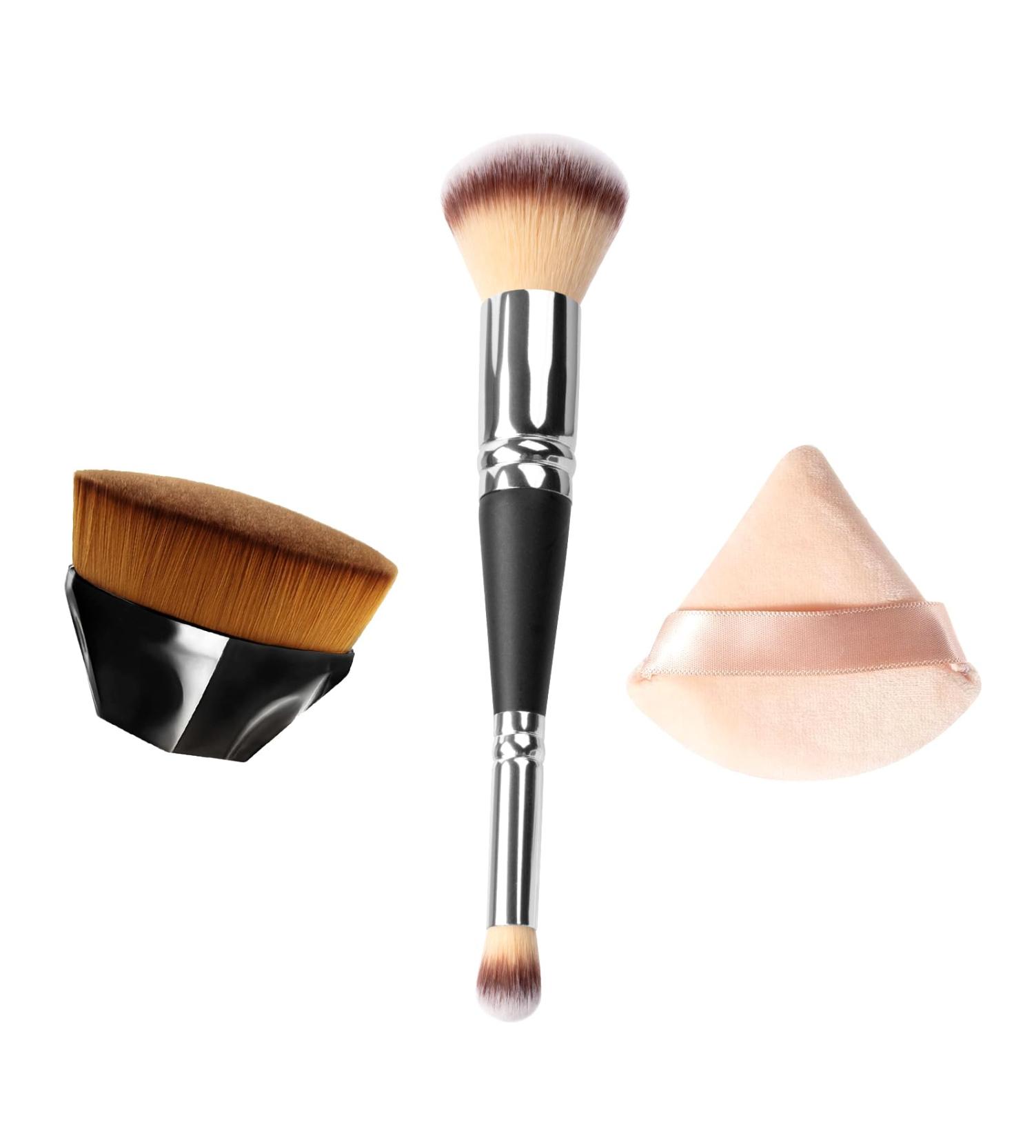 UNIMEIX Double Ended Makeup Foundation Brushes - 2-in-1 Blending Brush for Liquid Foundation & Eyeshadow | International Shipping Available - Buy Online on GoSupps.com