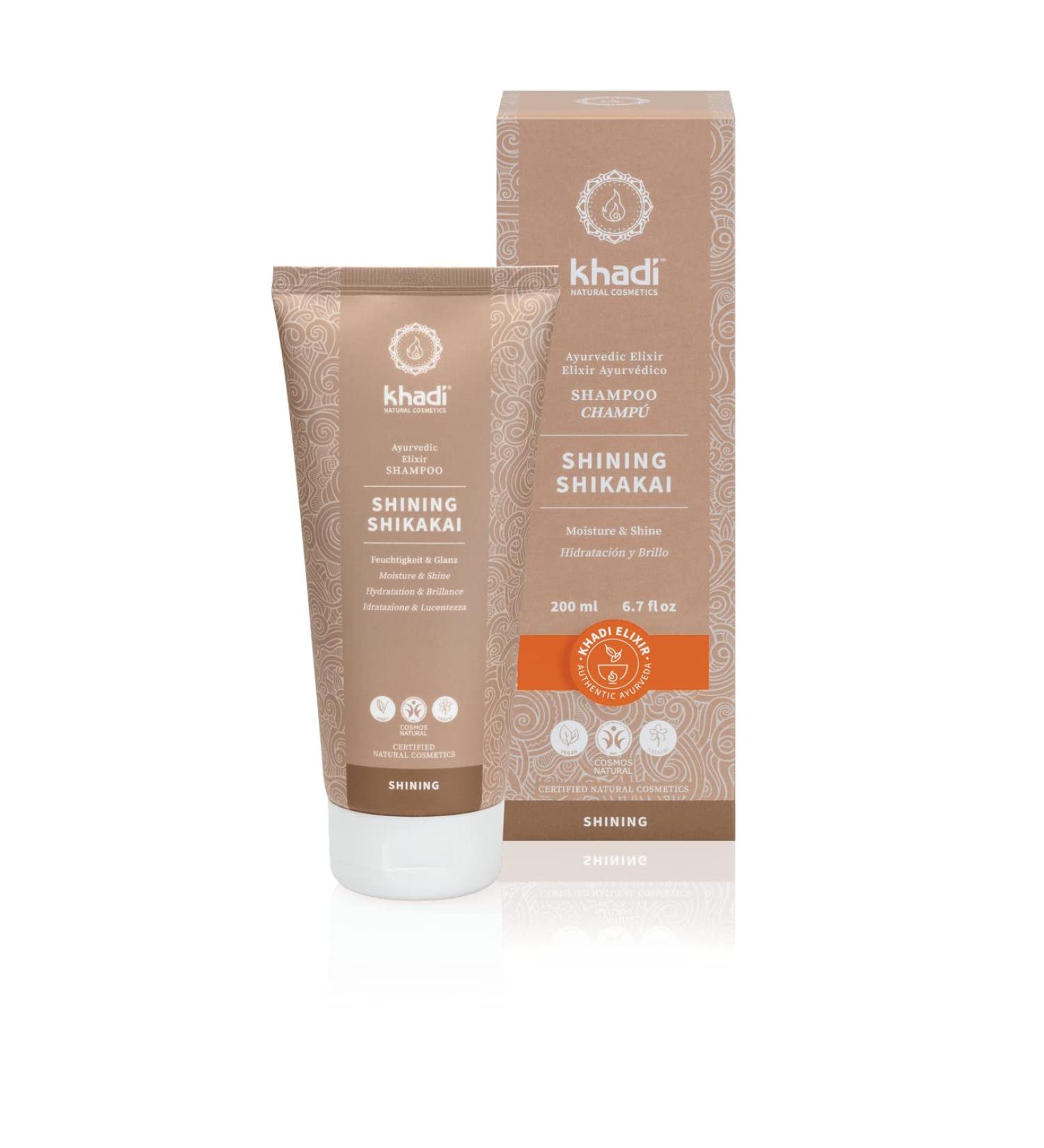 KHADI Shining Shikakai Ayurvedic Shampoo - 100% Natural Sulfate-Free Hair Care with Aloe Vera for Shine & Split End Protection | Vegan & Organic 6.7oz - Buy Online on GoSupps.com