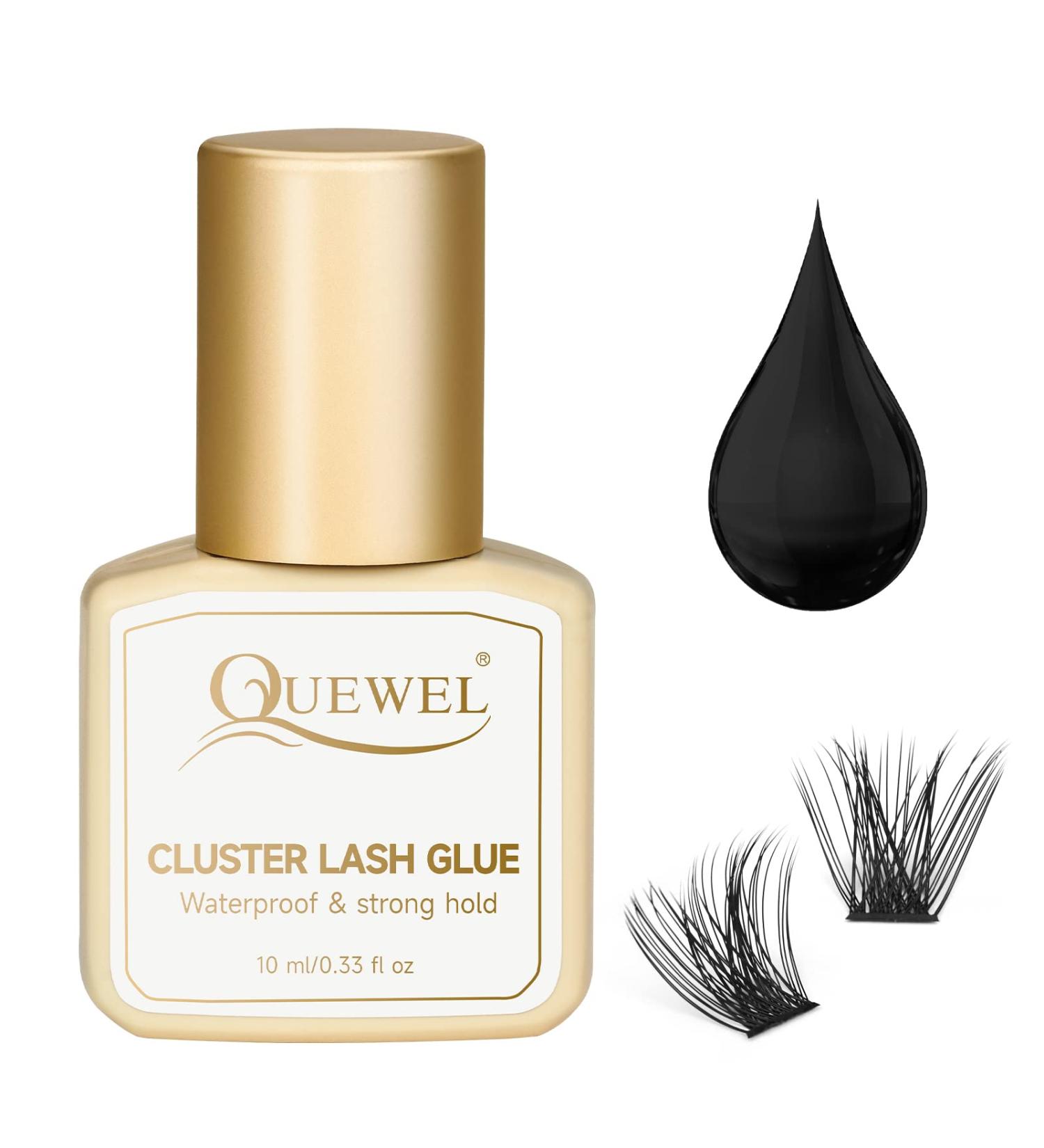 QUEWEL 10ml Black Cluster Lash Glue for DIY Lash Extensions - Long-Lasting & Irritation-Free - Buy Online on GoSupps.com