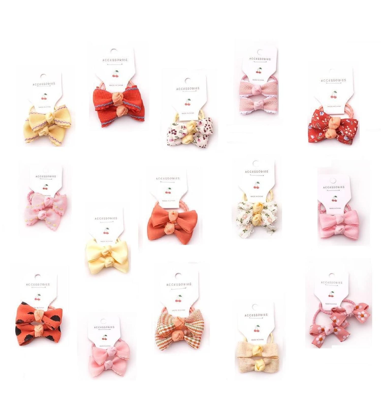 30 Pieces Baby Girls Hair Bows - Elastic Headbands & Ponytail Holders for Toddlers | Quality Hair Jewelry - Buy Online on GoSupps.com