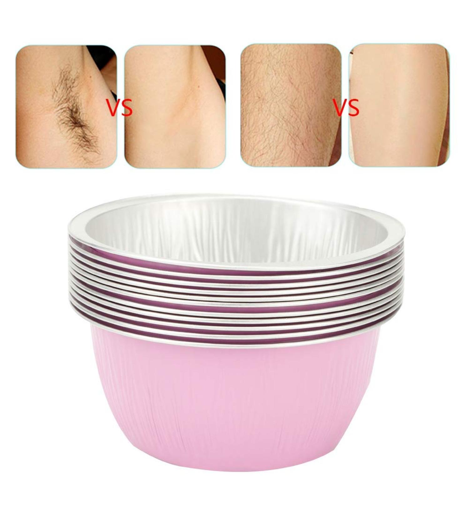 Buy Melting Wax Shells | Disposable Wax Beans for Hair Removal | 10 Tool Containers with Golden Aluminum Foil - Buy Online on GoSupps.com