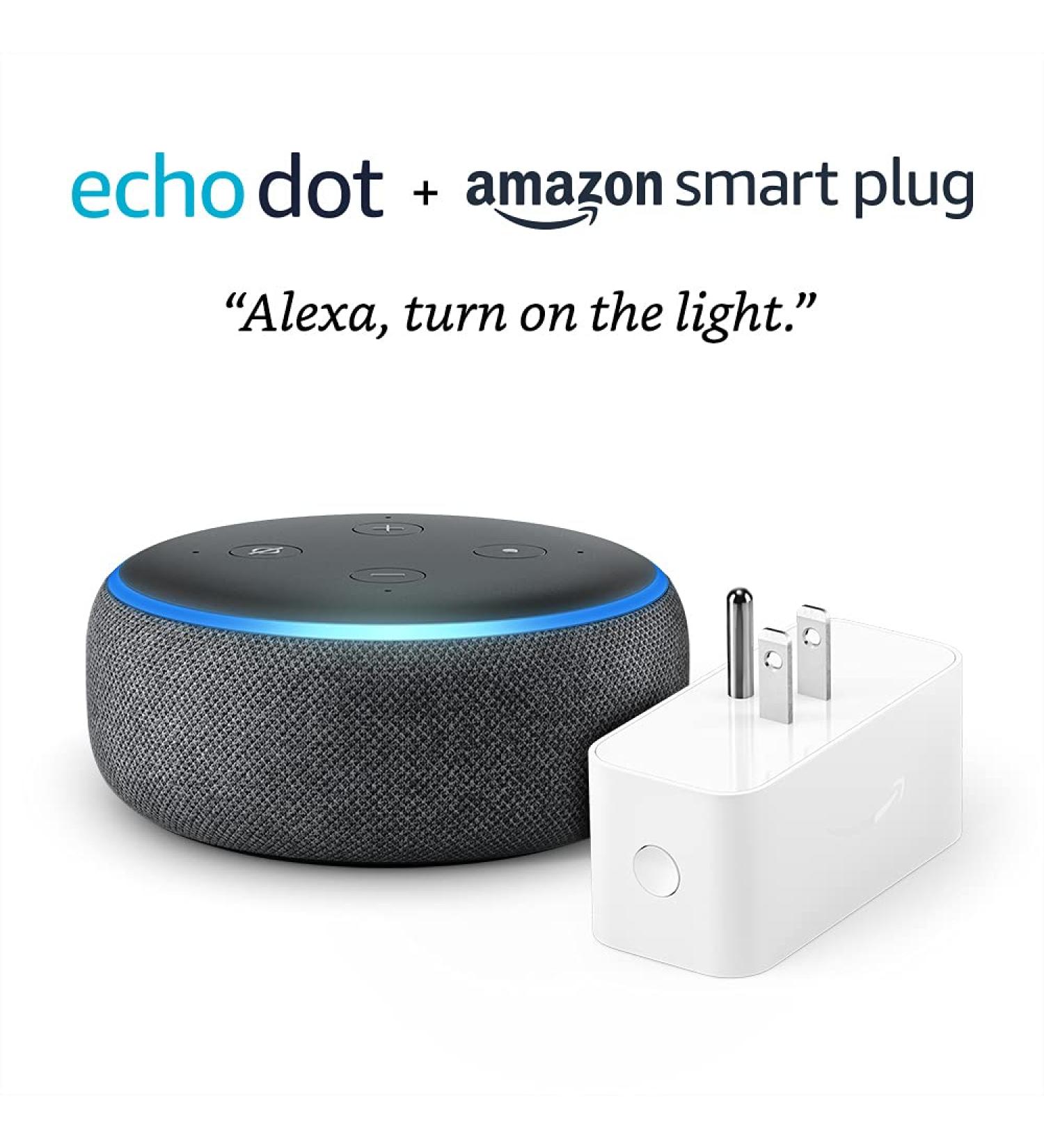 Echo Dot (3rd Gen) & Amazon Smart Plug Bundle - Charcoal | [Brand Name] - Buy Online on GoSupps.com