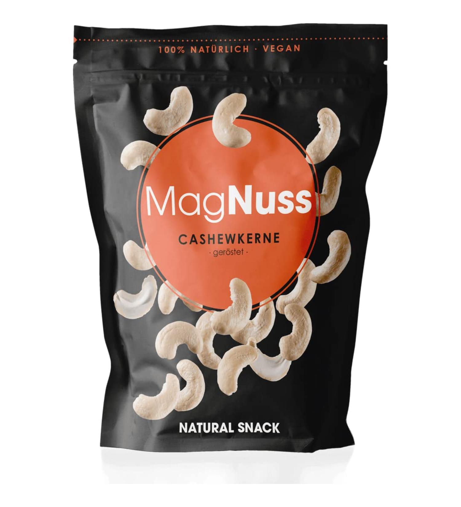 MagNuss Roasted Unsalted Cashews 200g | Vegan & Gluten-Free Snack | International Shipping Available - Buy Online on GoSupps.com