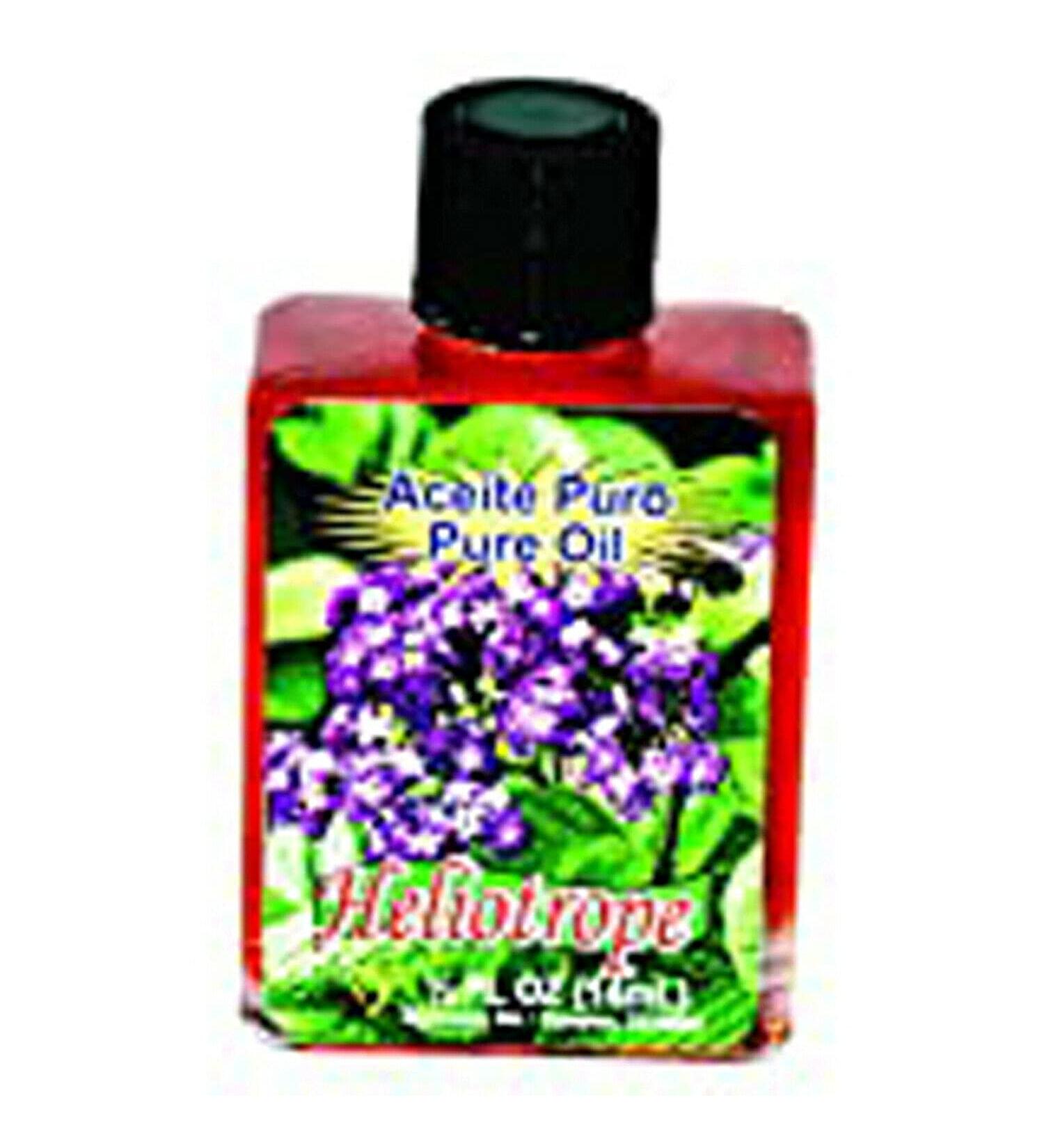 1 Piece BRYBRADAN Heliotrope Pure Oil HELIOTROPO ACEITE Puro 1/2 FL.OZ. (14.7 ML) HELIOTROPE 1 BOTTLE