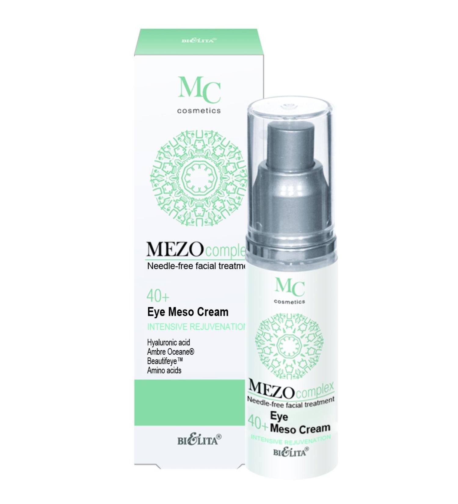 Bielita & Vitex MEZOcomplex Eye Cream 40+ Intensive Moisturizing 30ml with Hyaluronic Acid - For All Skin Types - Buy Online on GoSupps.com