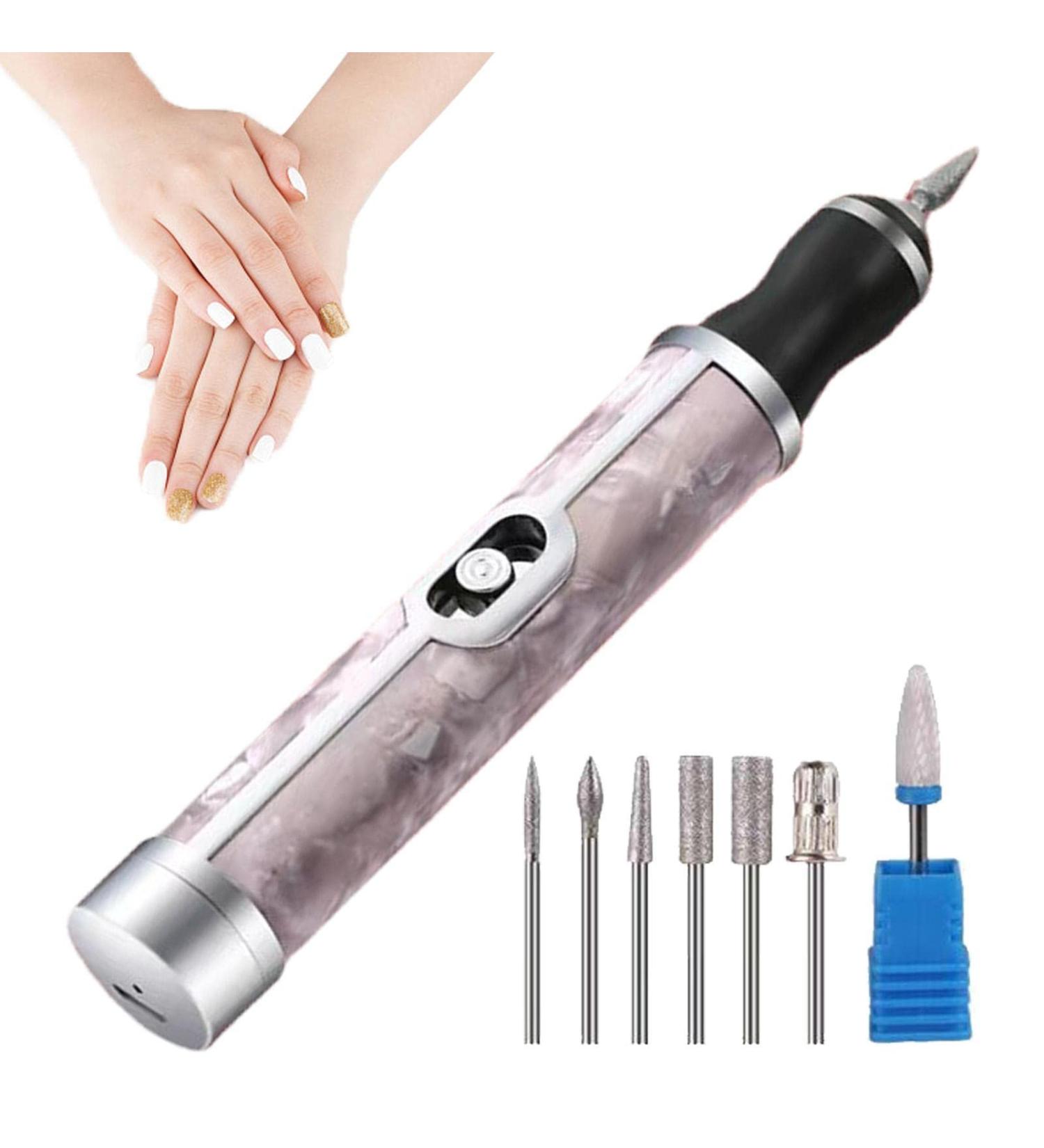 Electric Nail Grinder 500mAh Portable Nail Drill Machine Nail Grinder Manicure Professional Nail Drill Toenail Sander Accessories for Thick Nails Cordles Pink - Buy Online on GoSupps.com