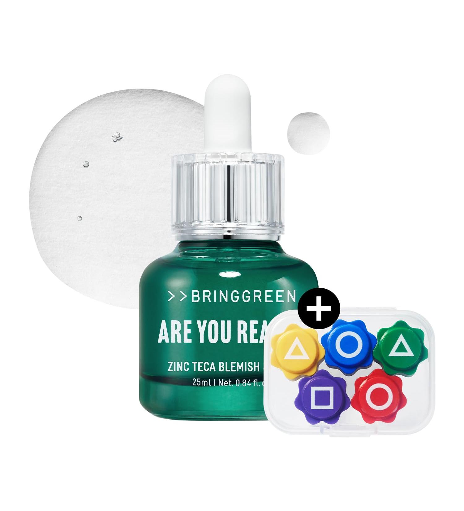 BRING GREEN X NETFLIX SQUID GAME Edition Zinc Teca Serum 25mL | Calming Serum for Skin Soothing & Oil Control | Includes Free Gonggi Tossing Game as Seen in Squid Game - Buy Online on GoSupps.com