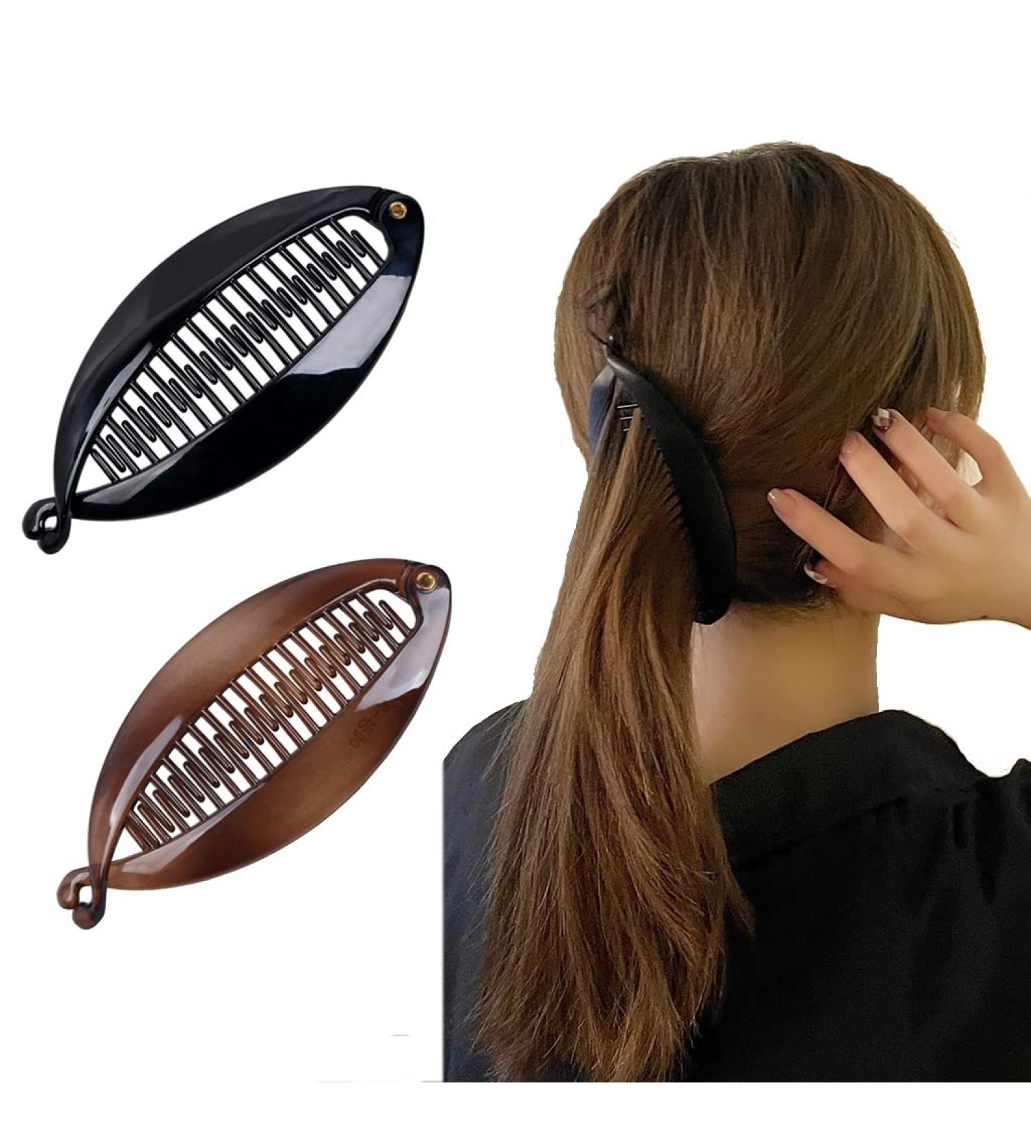 2pcs Fish Shape Banana Hair Clips - Stylish Hair Accessories for Women & Girls (Random Colors) - International Shipping - Buy Online on GoSupps.com