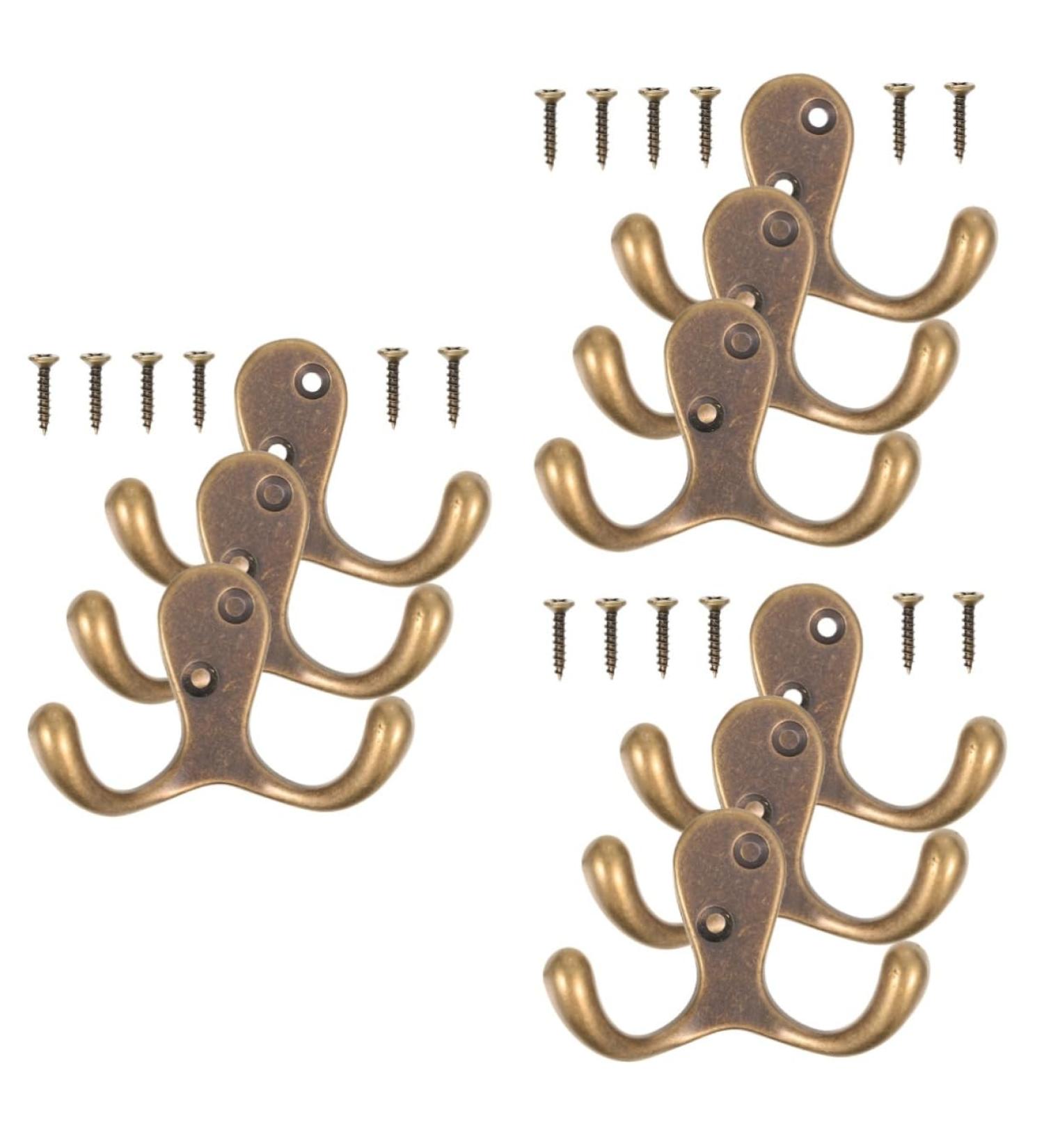 Cabilock Coat Hanger Wall Hooks 9 pcs Hanging Hat Hook Hooks Door Metal Heavy Cup Double Robe Hanger Wall Clothes Bathroom Hat Hook Clothes Rack 6.4X4.3CMx3pcs As Shownx3pcs - Buy Online on GoSupps.com
