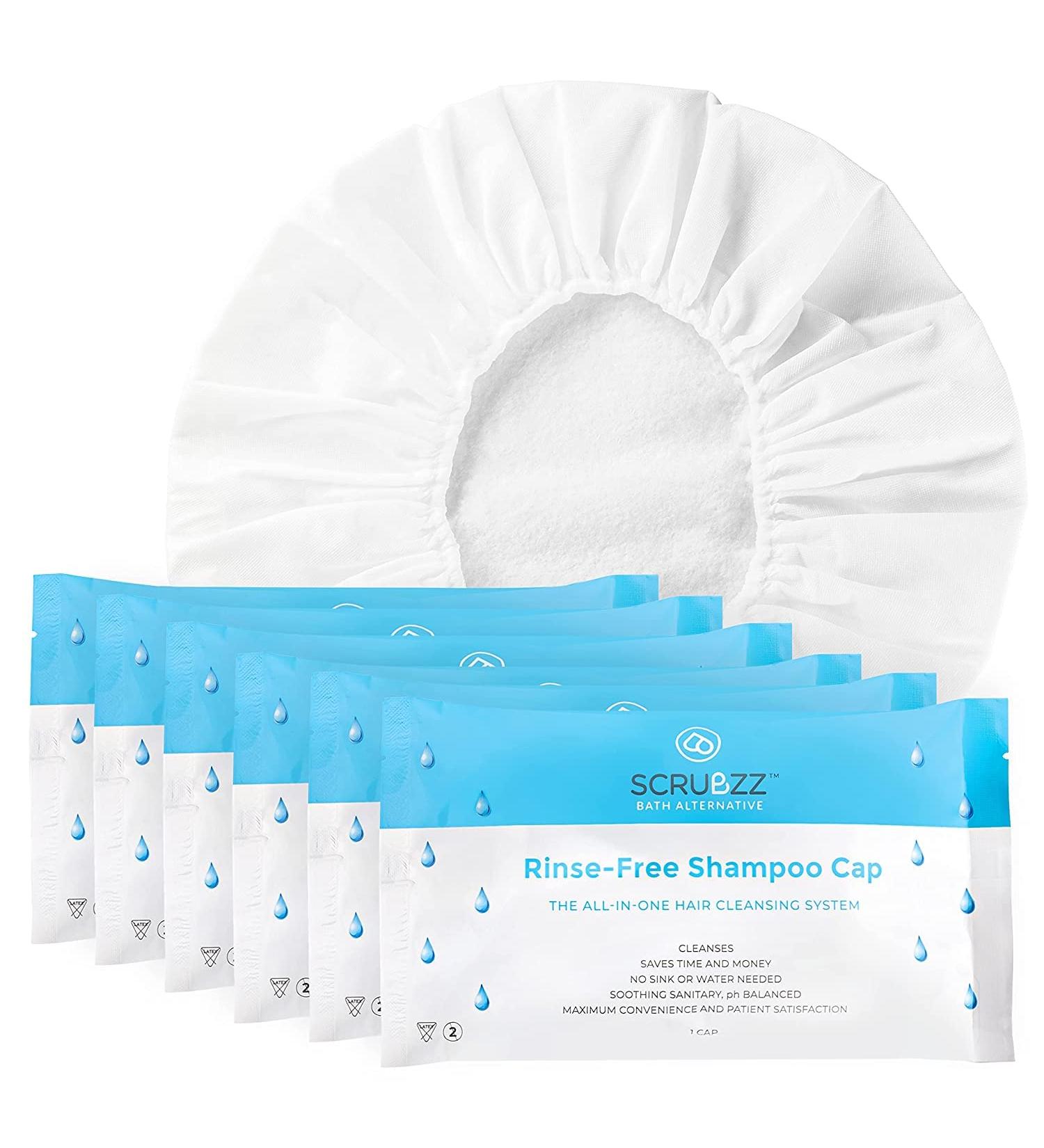 Scrubzz Rinse-Free Shampoo Caps for Bedridden Patients - 6 Pack - Buy Online on GoSupps.com