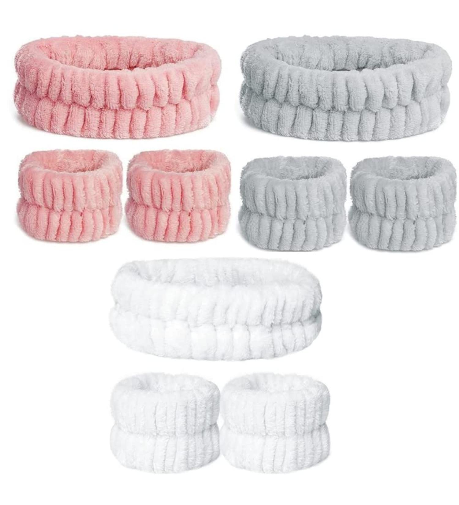 9 Pieces Spa Headband Wrist Washband Set Soft Microfiber Facial Makeup Headbands Wrist Wash Band Absorbent Wristbands Sweatband Face Band for Makeup Bath Women Girls - Buy Online on GoSupps.com