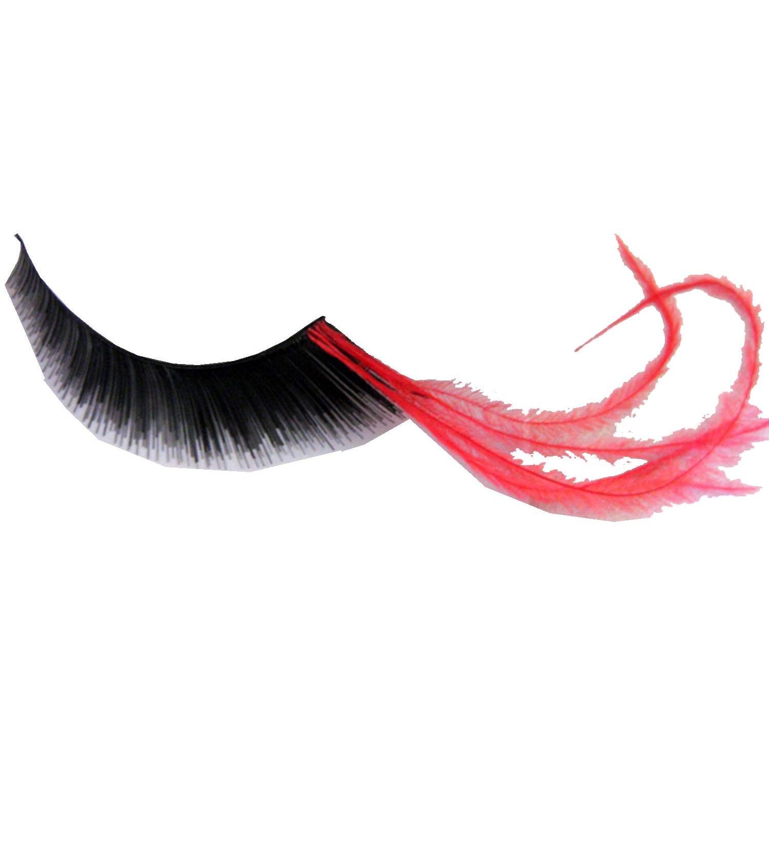 Eulenspiegel 000335 - Black Artificial Eyelashes with Long Red Springs + Eyelash Glue | Perfect for Carnival & Theme Parties - Shop Now! - Buy Online on GoSupps.com