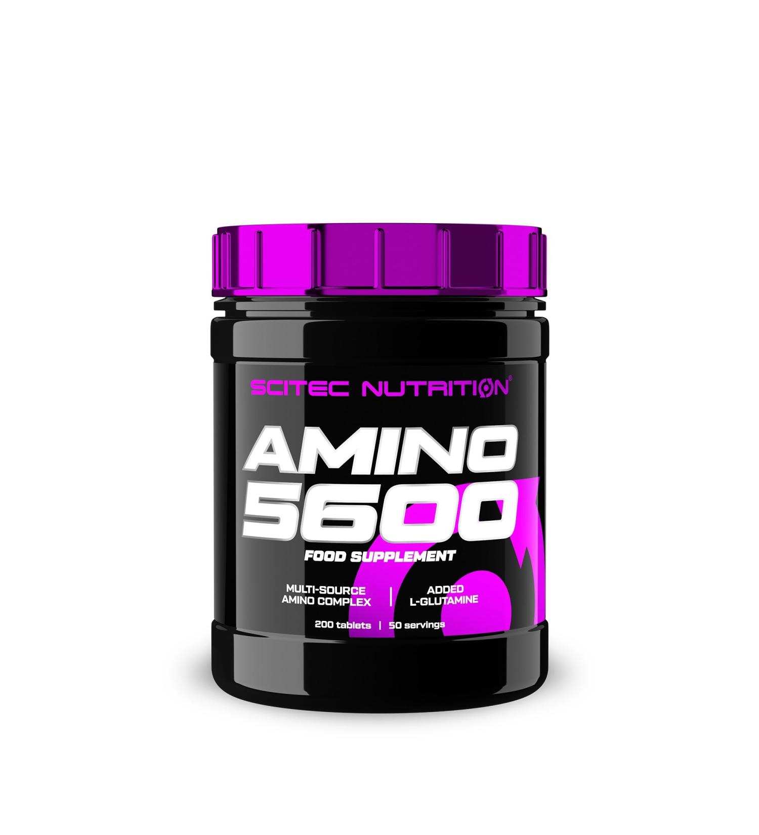 Scitec Nutrition Amino 5600 Comprim s Acides Amin s Essentiels & BCAA avec L-Glutamine Favorise la R cup ration et la Croissance Musculaire Formule Prot ine de Lactos rum & Cas inate 200 Comprim s 200 unit (Lot de 1) - Buy Online on GoSupps.com