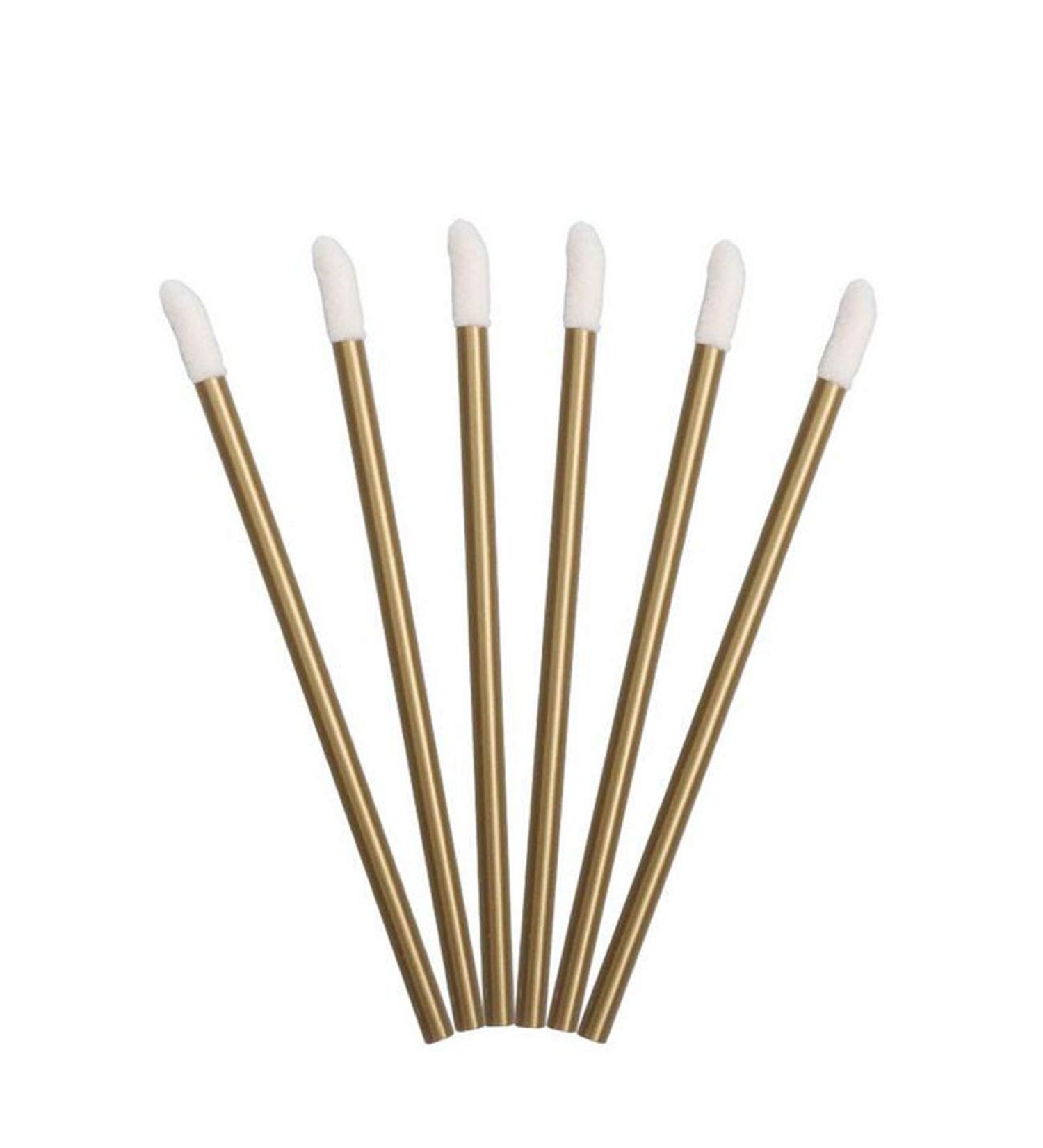 500PCS Disposable Lip Brushes Kits - Gold Lipstick Applicator Wands | Perfect Makeup Tool for Professional & DIY Use - Buy Online on GoSupps.com