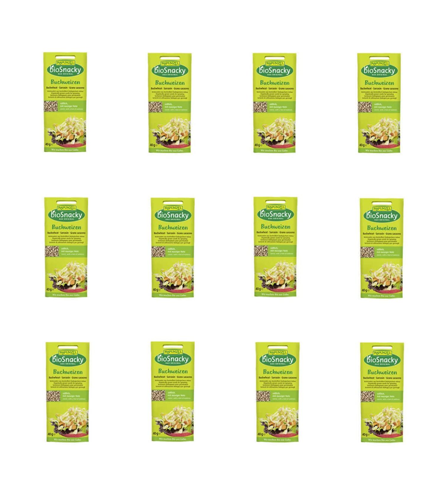 Rapunzel Buckwheat peeled BioSnacky 40 g 12 pack