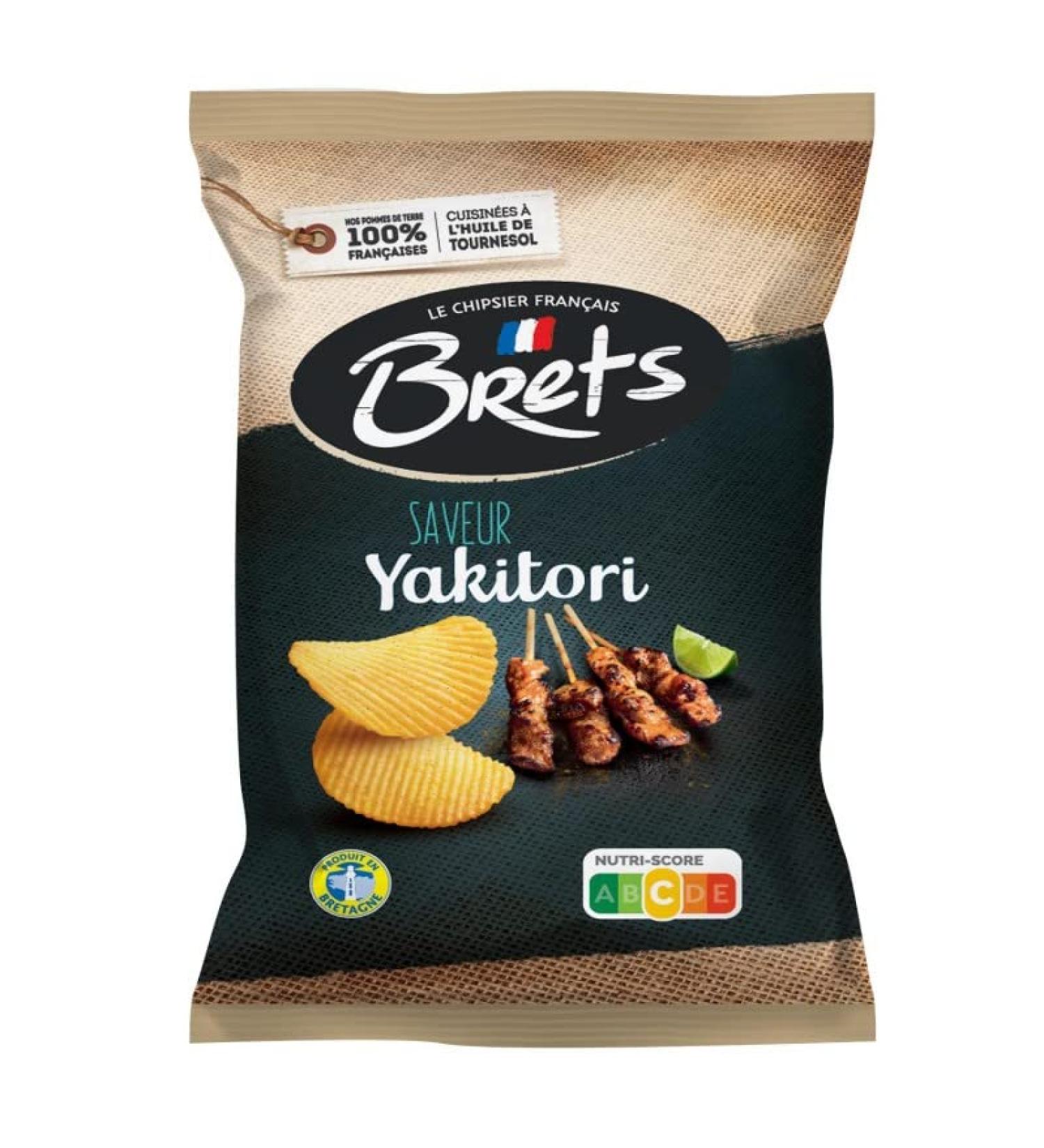 D couvrez les Chips Saveur Yakitori BRET'S 125G pour un ap ritif gourmand au go t unique- Lot De 4