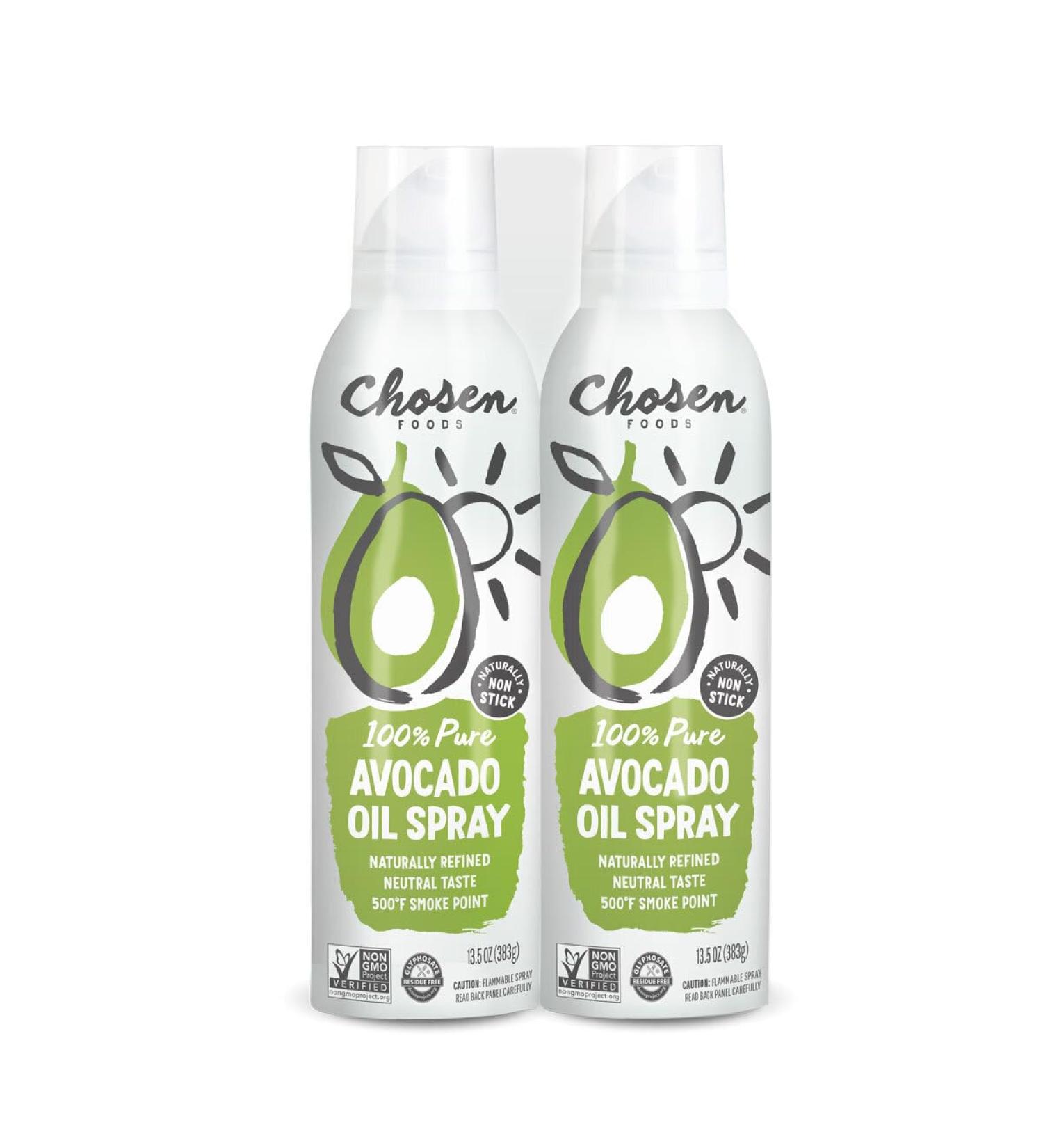Chosen Food Avocado Oil Cooking Spray 2 x 383ml - Buy Online on GoSupps.com