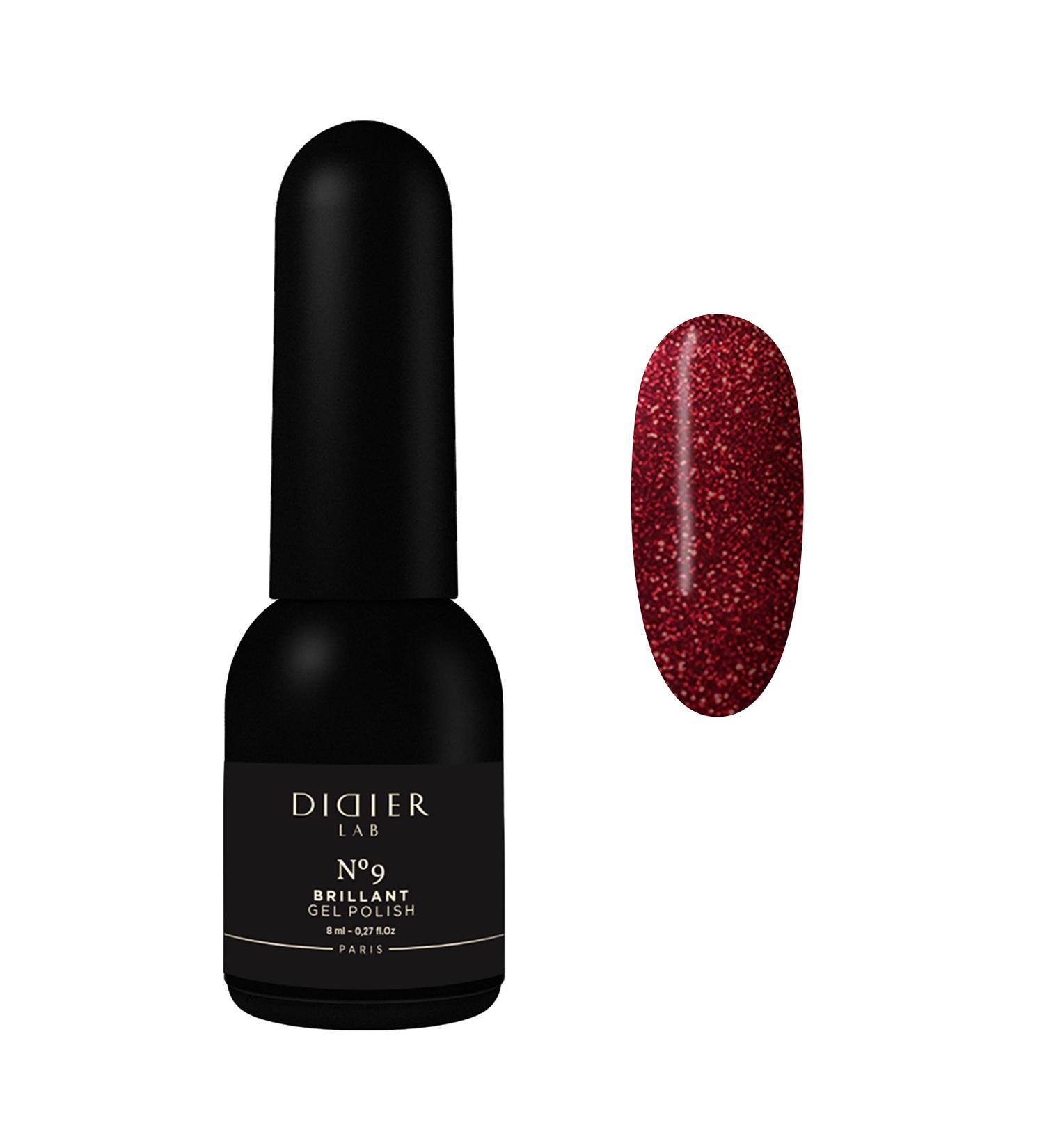 Didier Lab - Premium UV Gel Nail Polish - Brillant No. 09 - Gel Nail Varnish - Nail Art - Long-Lasting High Gloss Wear - Red Gel Nail Polish - Gel Nails - Glitter Gel Nail Polish - Rich Pigment - Buy Online on GoSupps.com