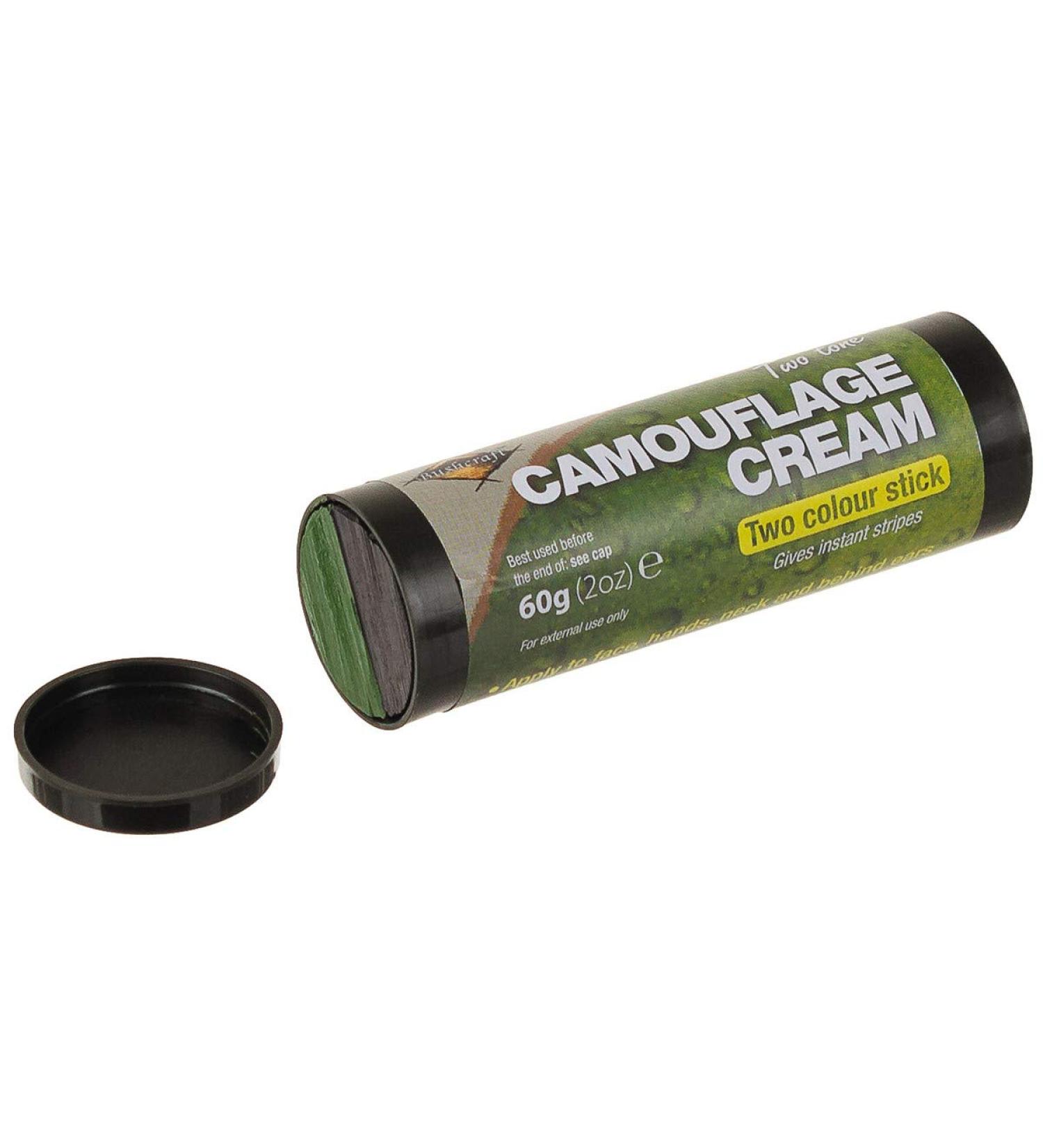 Two-colored camouflage pencil 2-color brown/green black/green sand/brown camouflage make-up camouflage (mix 1x brown/green & 1x brown/black)
