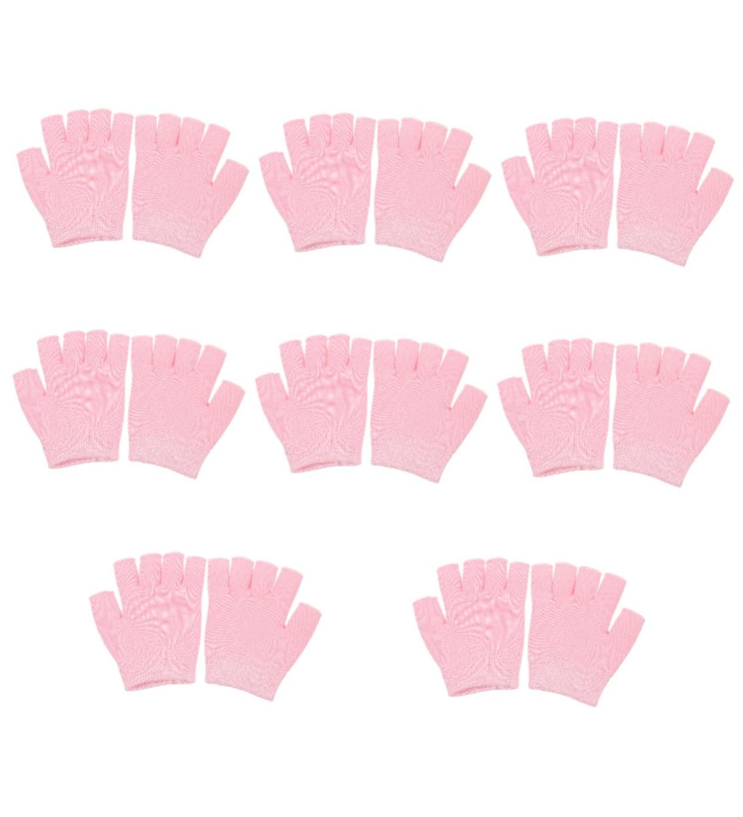Healeved 8 Pairs Gel Moisturizing Gloves Moisturizing Half Gloves Hair Padding for Updos Grooming Glove Lotion for Men Women Gloves Soft Computer Moisturizing Lotion Pink Knitting Women's - Buy Online on GoSupps.com