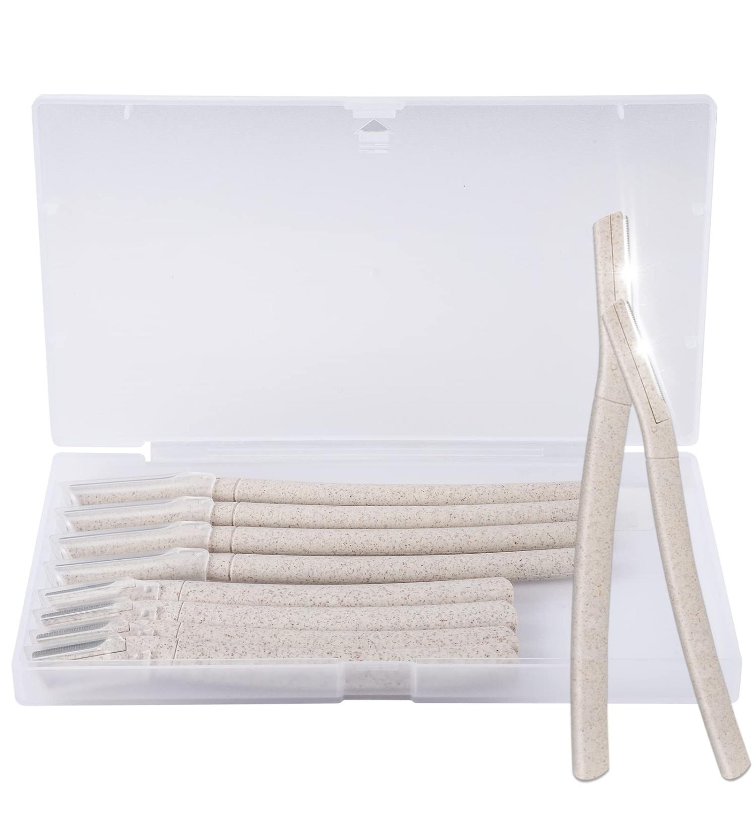 8PCS WheatStraw Dermaplaning Blades for Women - Facial Peach Fuzz Remover and Eyebrow Razor - Buy Online on GoSupps.com
