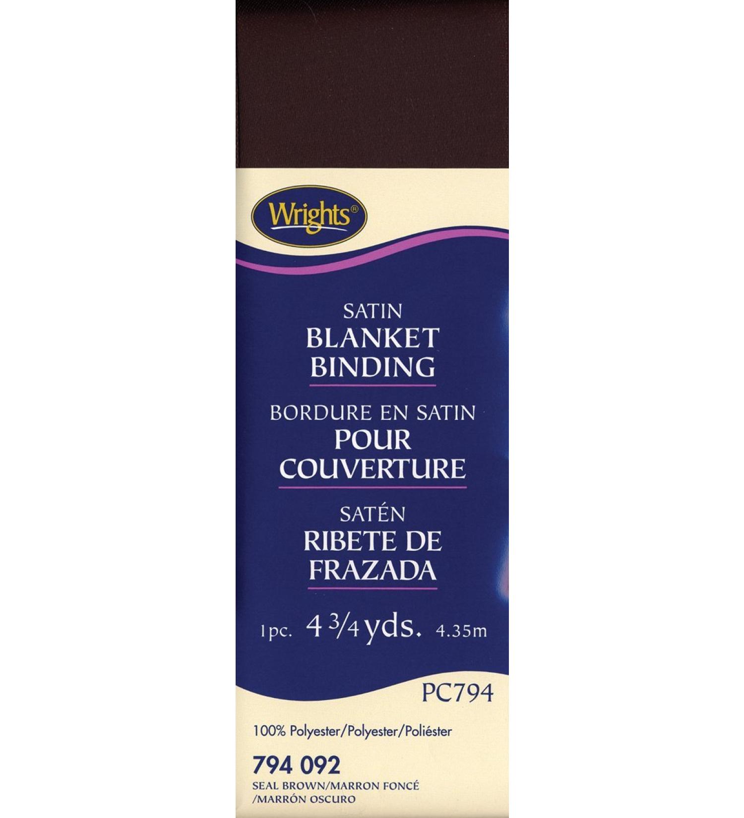 Wrights Brown Satin Blanket Trim  4.75 Yd