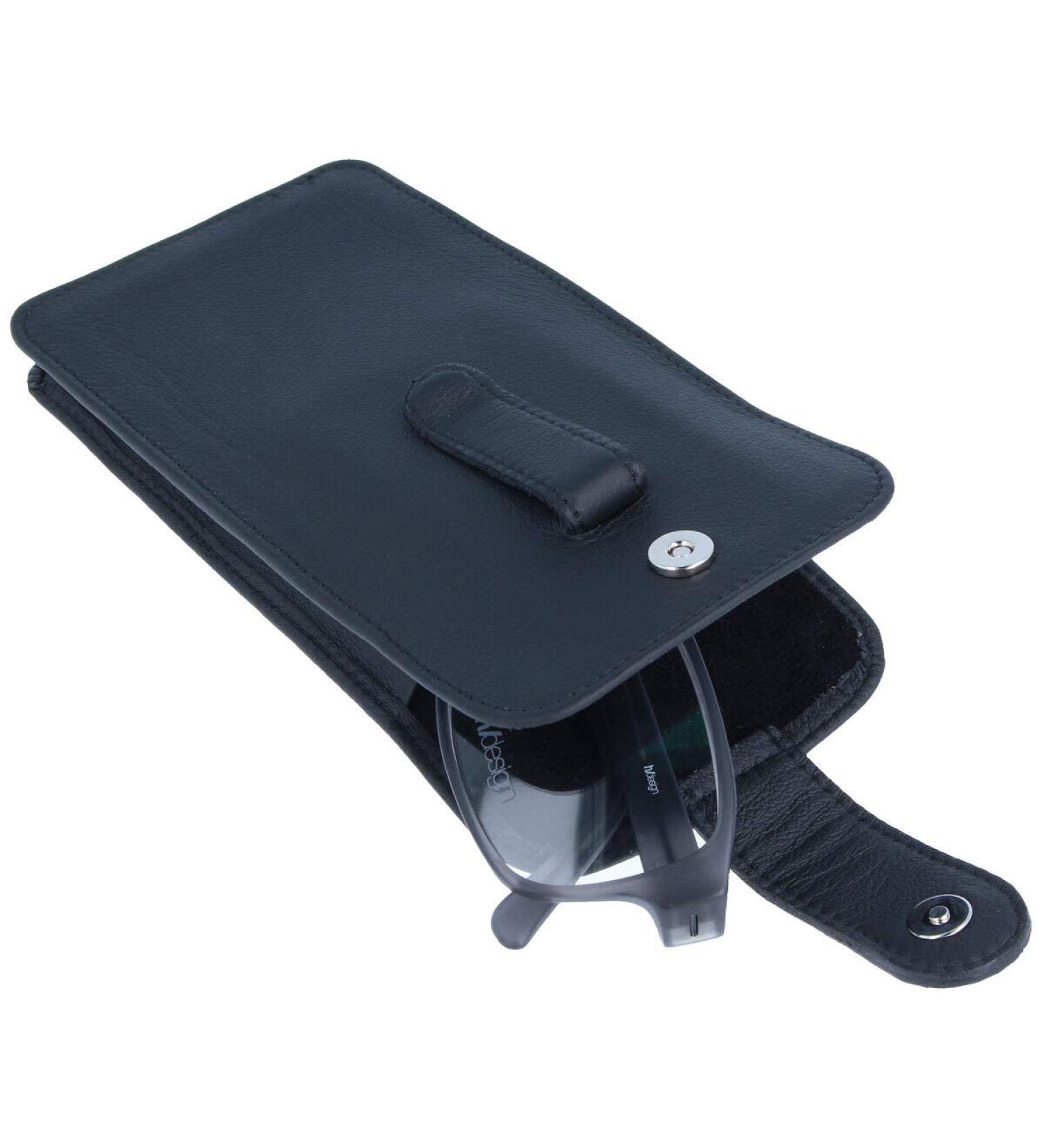 Buy Nathan Large Black Leather Case - Genuine Cowhide International Shipping - Buy Online on GoSupps.com