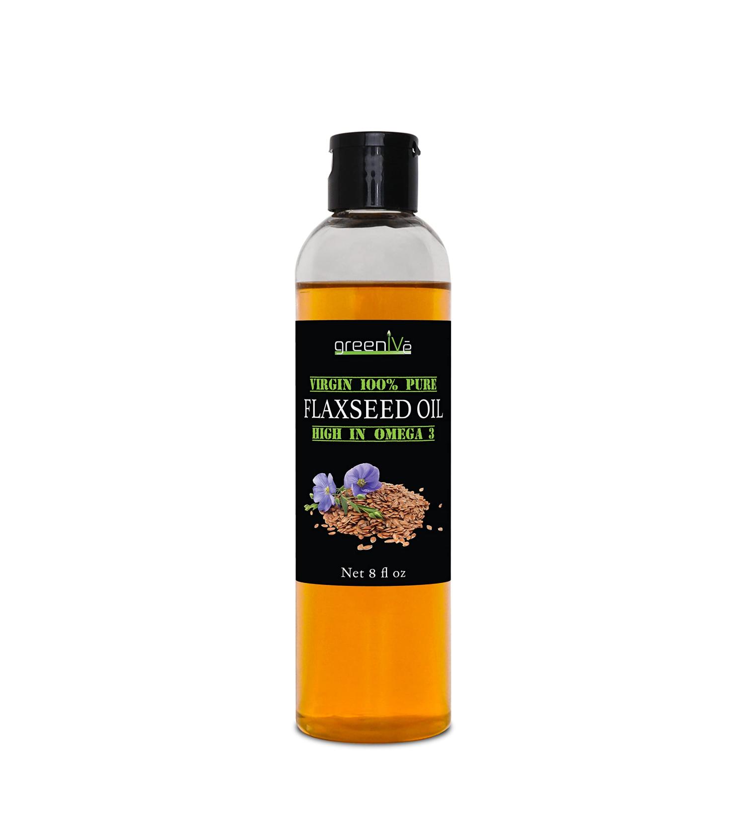GreenIVe Flax Seed Oil - 100% Pure Cold Pressed High Omegas - 8 Fl Oz Exclusively on Amazon - Buy Online on GoSupps.com
