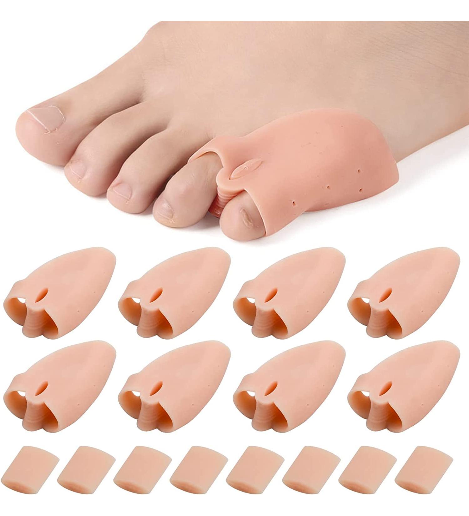 Norhogo Silicone Toe Separator - 4 Pairs for Pinky & Overlapping Toes Relief | Comfortable Toe Spreader for Pain & Pressure Relief - Buy Online on GoSupps.com