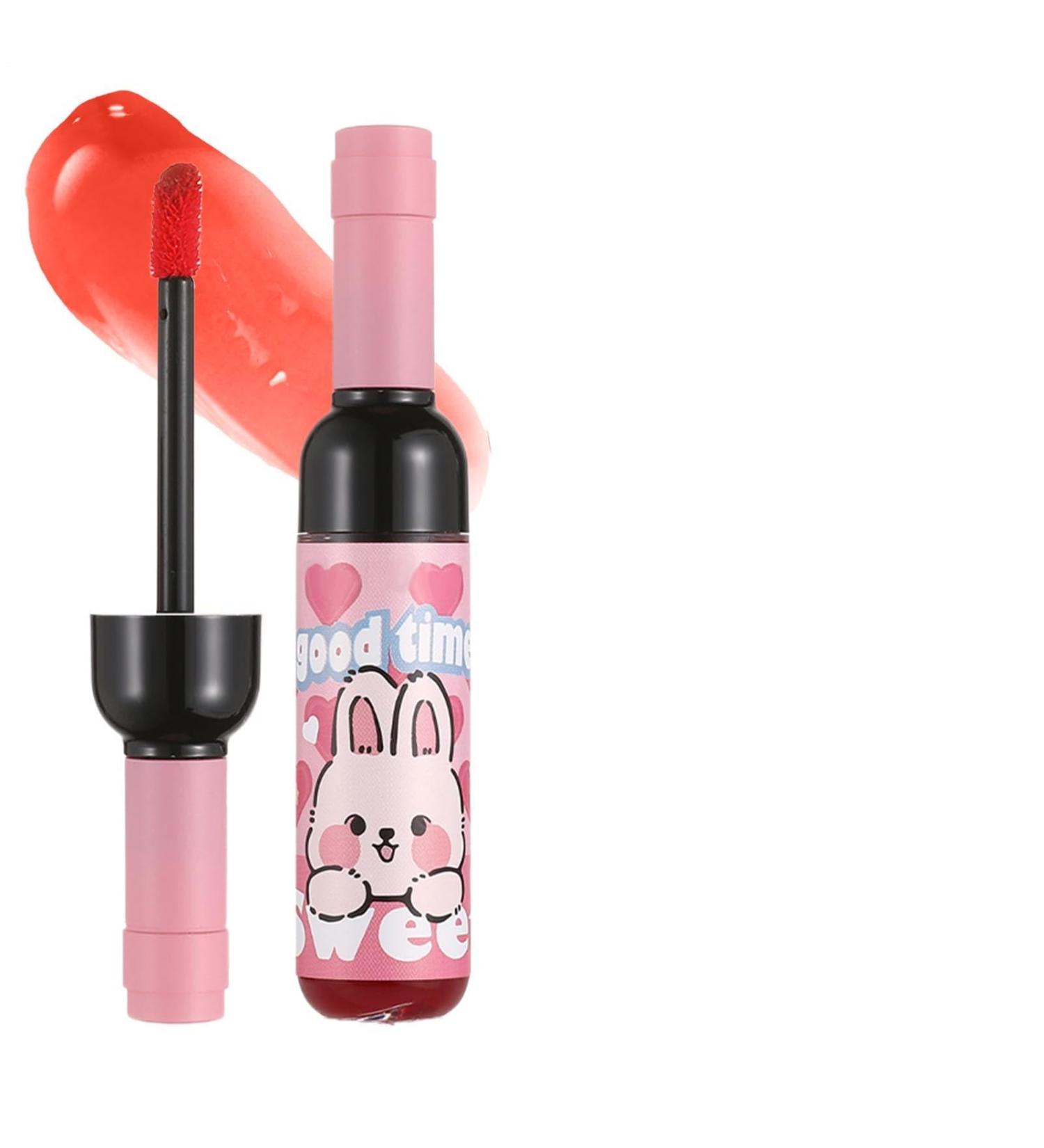 Wine Lip Stain Wine LipstickLip Color Wine Liquid Lip Gloss Matte Finish Waterproof Beauty Makeup for Dating Family Gathering 02 B - Buy Online on GoSupps.com