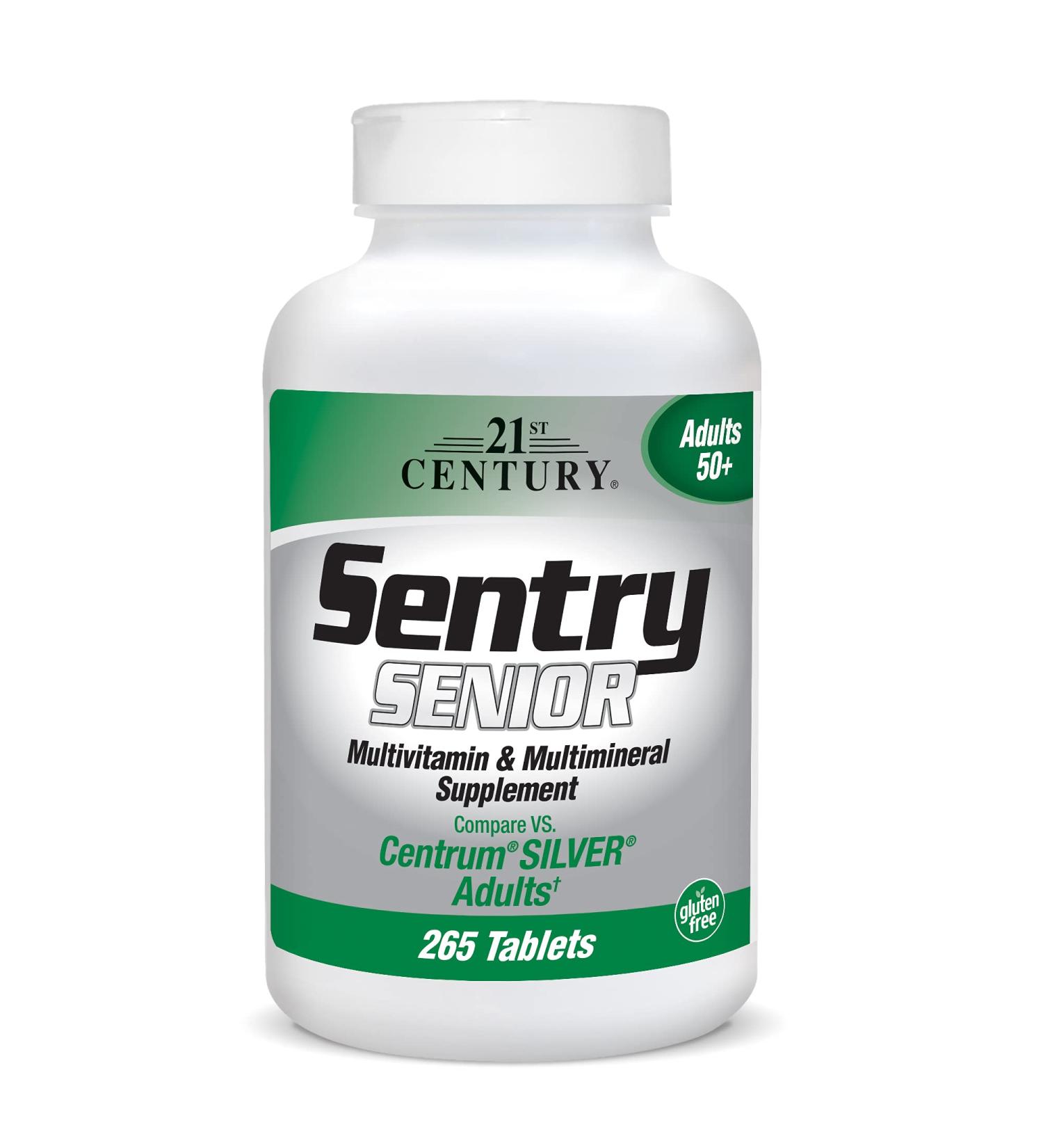 21st Century Sentry Senior Multivitamin 50+ | 265 Tablets | Essential Multimineral Supplement for Adults - Buy Online on GoSupps.com