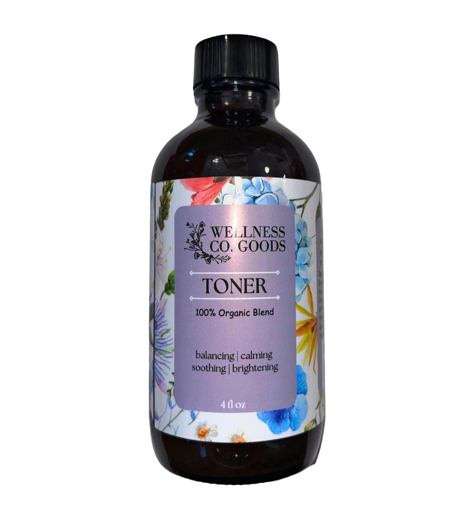 Organic Face Toner - Hydrosol Floral Water Blend with Witch Hazel Lavender Chamomile & Rose | Tone & Balance Skin Naturally - Buy Online on GoSupps.com