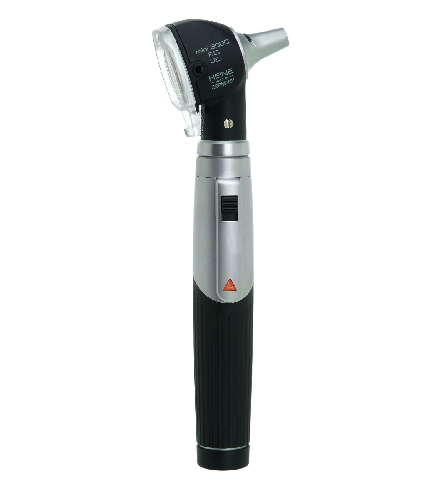 Heine mini 3000 LED FO otoscope black on battery handle