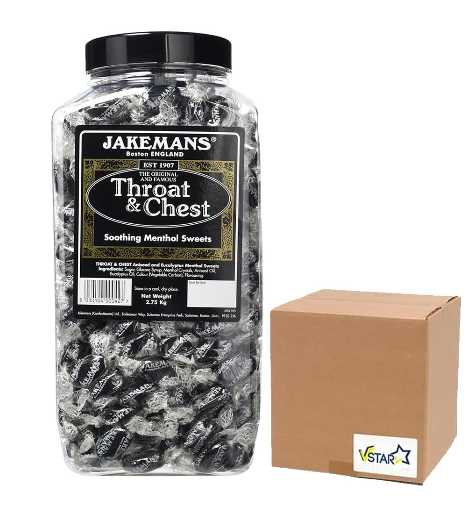 VSTAR Throat and Chest Flavour - 2.75kg jar - Soothing Menthol Sweets - Suitable for Vegetarians - Buy Online on GoSupps.com