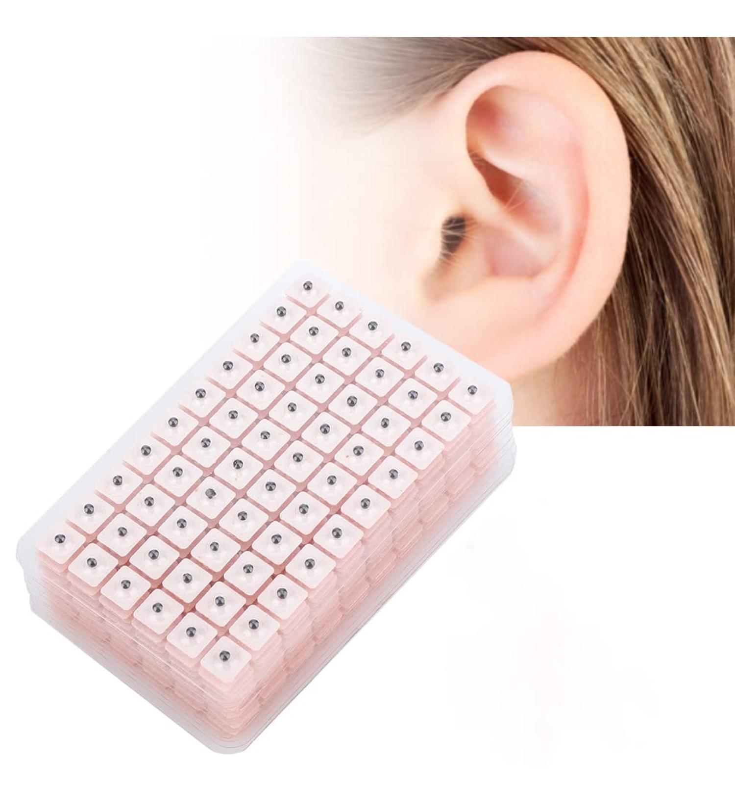 1800 counts acupuncture ear seeds massage ear stickers massage beans acupuncture point massage patches(pink)