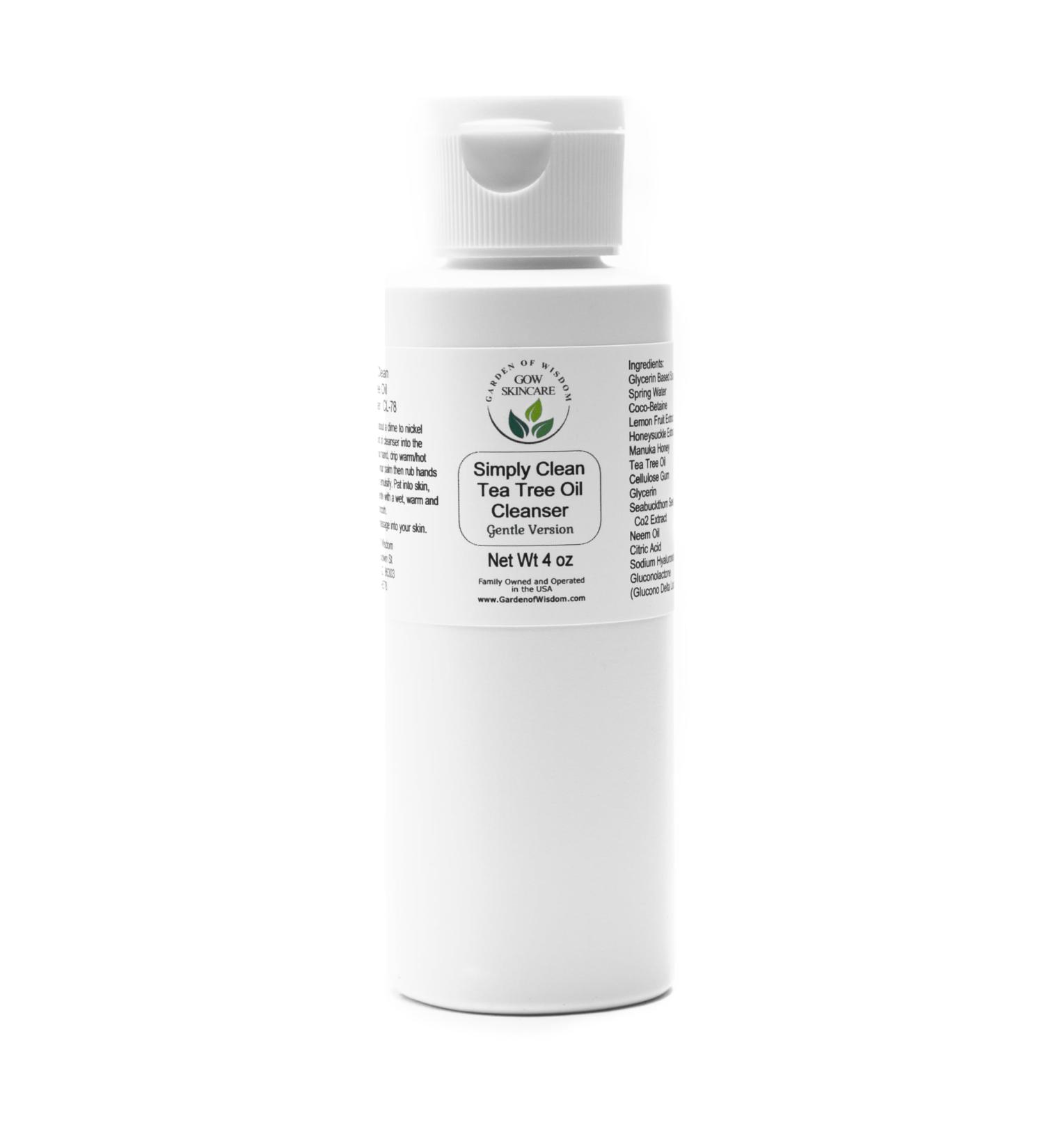 GARDEN of WISDOM Simply Clean Tea Tree Cleanser Purify Balance and Heal with the Power of Tea Tree & Manuka Honey 4oz - Buy Online on GoSupps.com