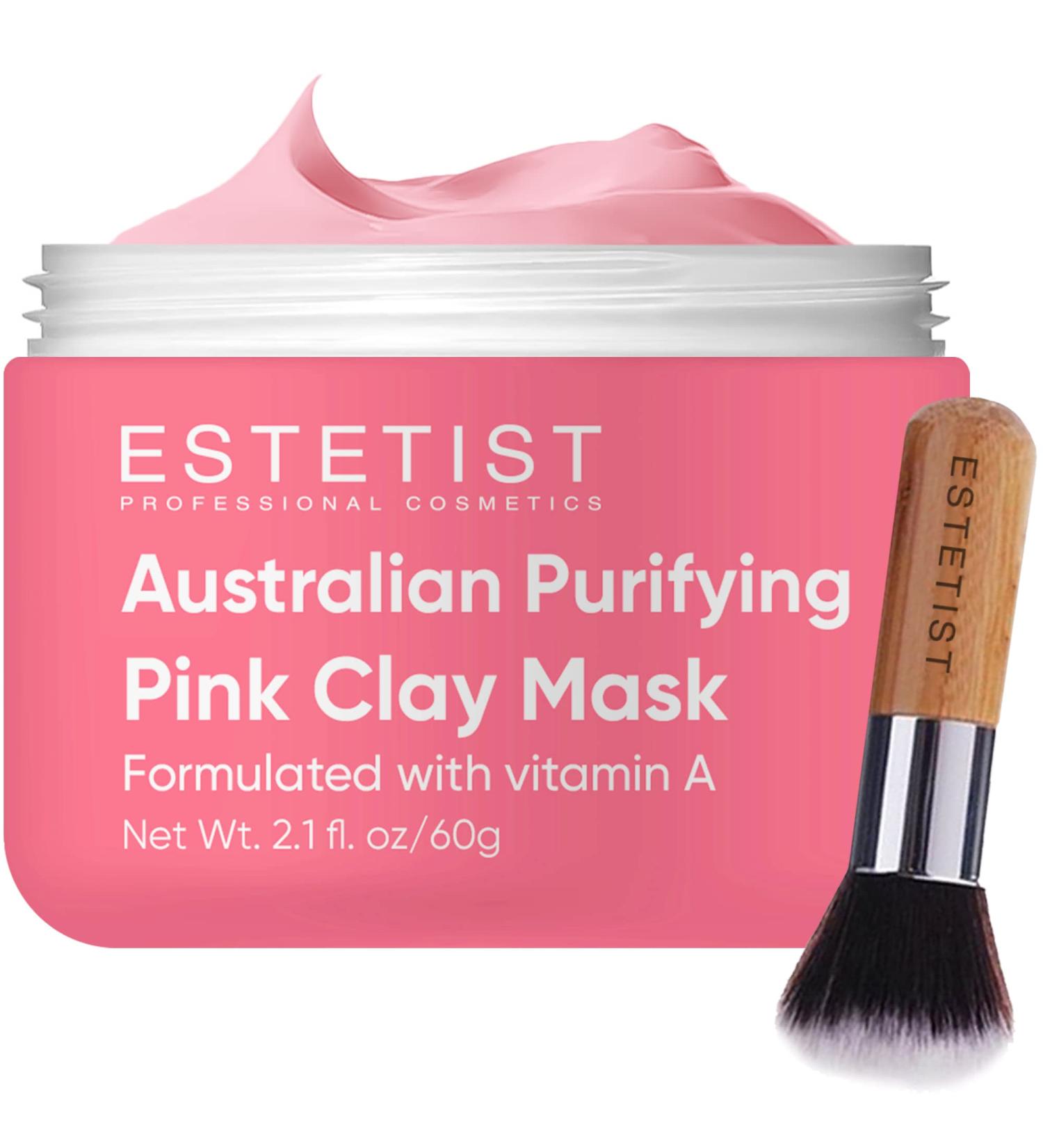 Buy ESTETIST Purifying Pink Face Mask - Australian Pink Clay Blackhead Remover & Pore Cleanser for Even Skin Tone & Acne Treatment | Natural Detox & Exfoliating - Buy Online on GoSupps.com