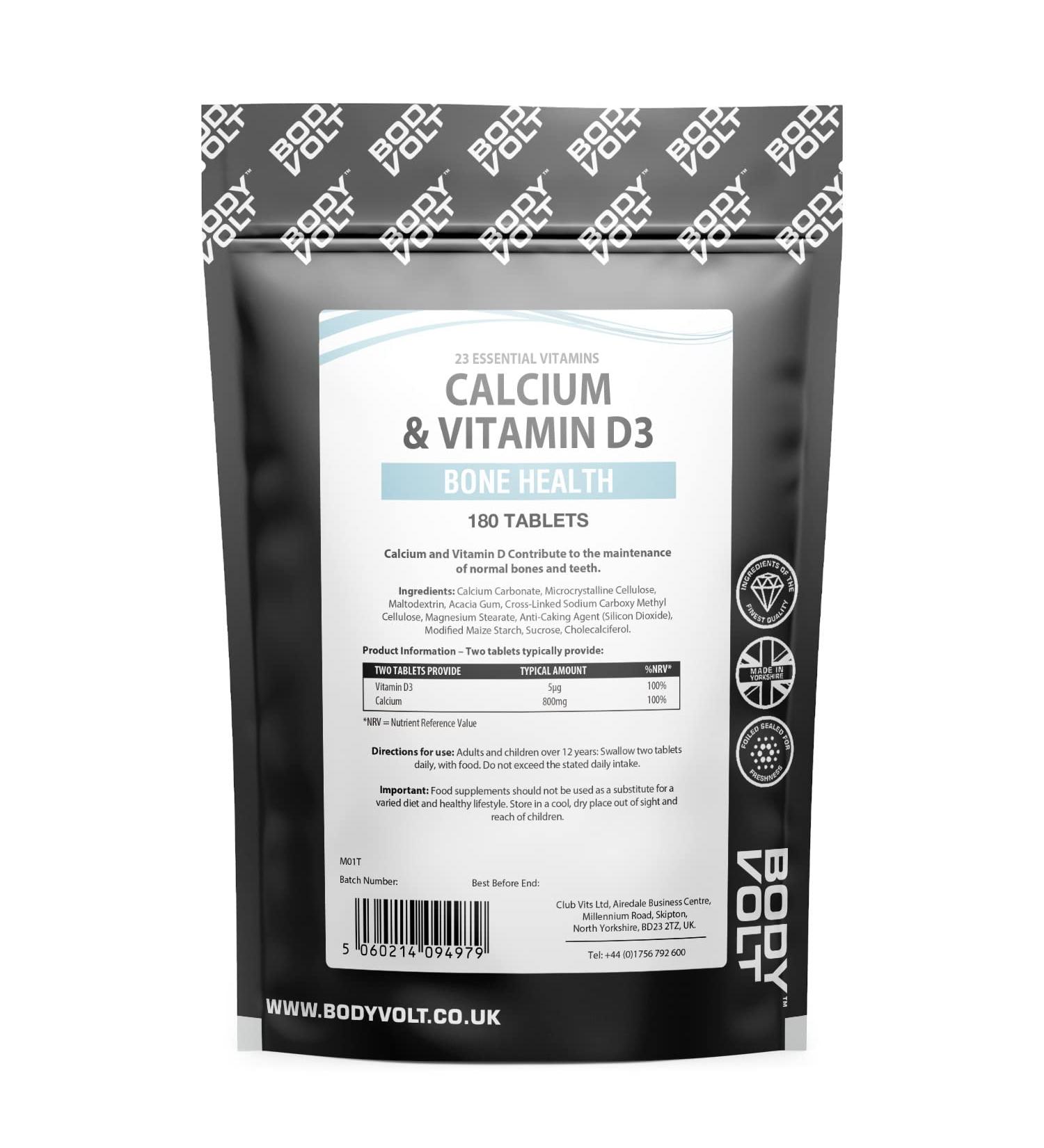 Club Vits Calcium 800mg & Vitamin D 200i.u. - 180 Tablets (Pack of 1) - Buy Online on GoSupps.com