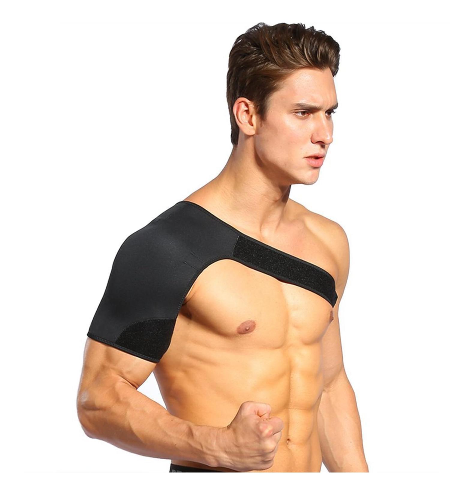 Shoulder Brace Sleeve Wrap for Pain Relief & Support - Fits Left & Right Arm Men & Women - Compression Shoulder Stability & Recovery Brace - Buy Online on GoSupps.com