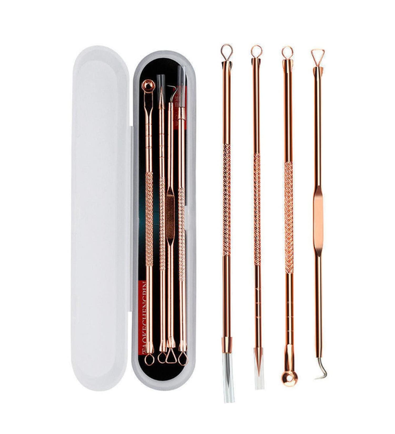 4-Piece Stainless Steel Acne Needle & Blackhead Remover Tool Kit Effective Acne Extraction & Face Massage Whitekopf Comedone Extractor from China - Buy Online on GoSupps.com
