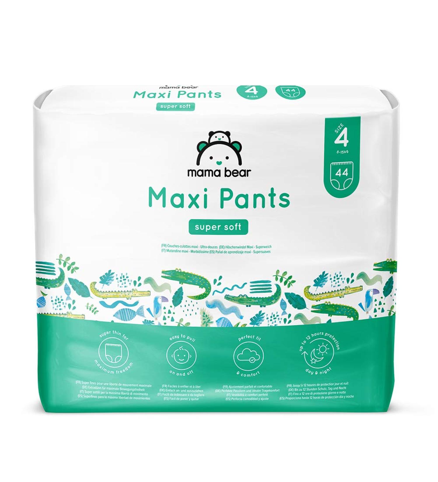 Mama Bear Maxi Diapers Size 4 (8-15kg) - 88 Count | Premium Comfort & Protection - International Shipping Available - Buy Online on GoSupps.com