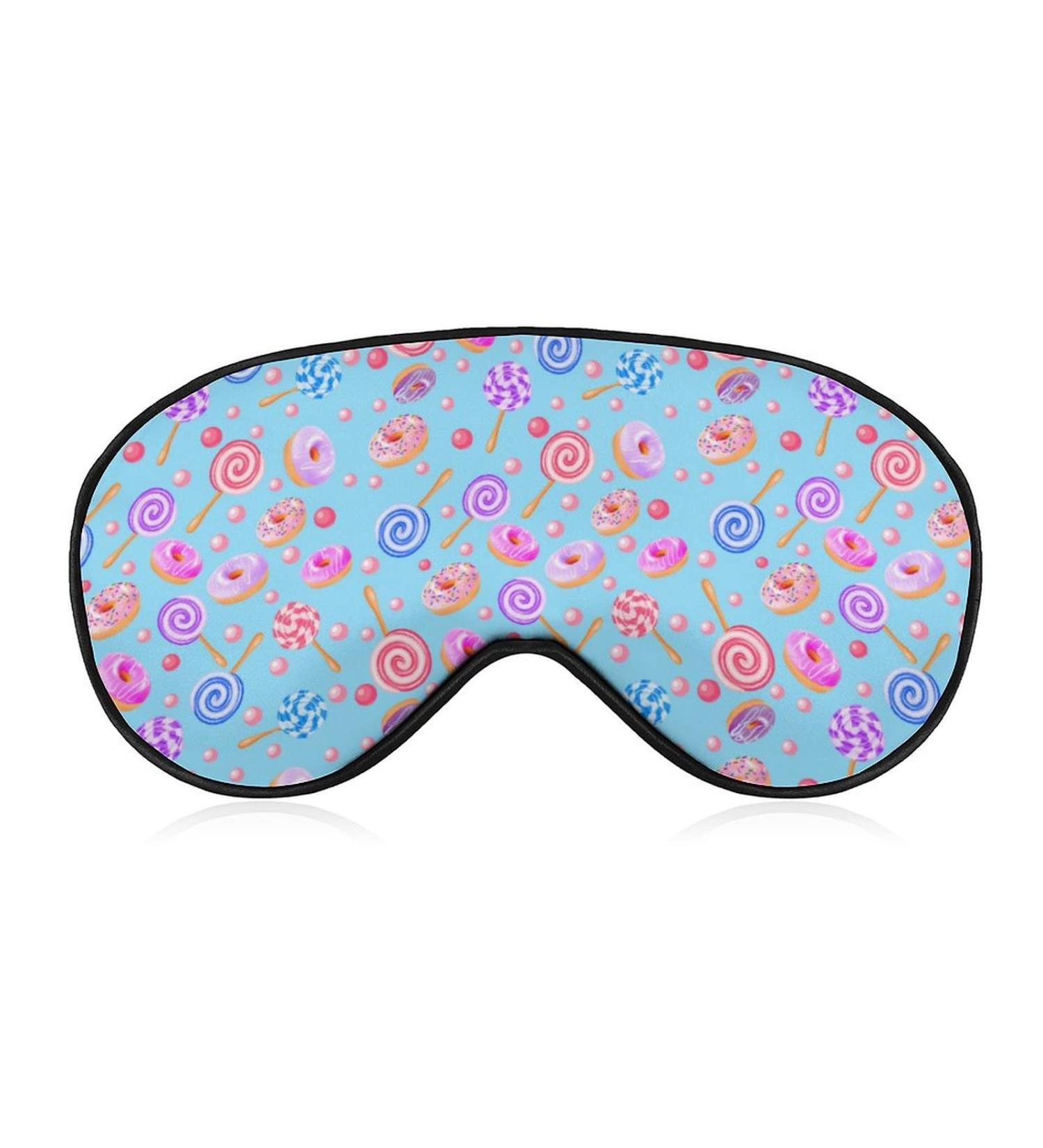 Sweet Fruit Donuts Candy Sleep Mask for Women - Adjustable Eye Shades with Elastic Strap for Comfort - Buy Online on GoSupps.com